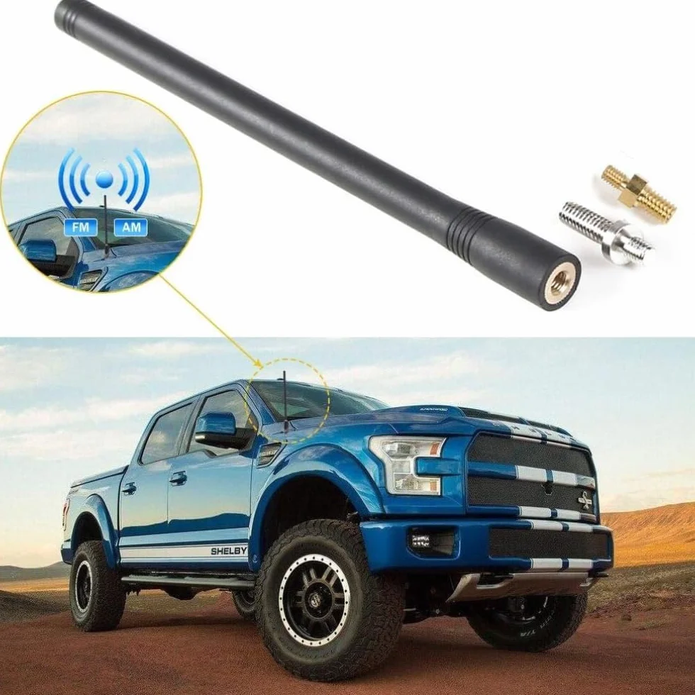 Antenna da 7,5 pollici per Wrangler Gladiator 1997-2024 TJ JK JKU JL JLU Ford F150 Auto Breve Antenna Radio Aggiornamento per ricezione FM/AM