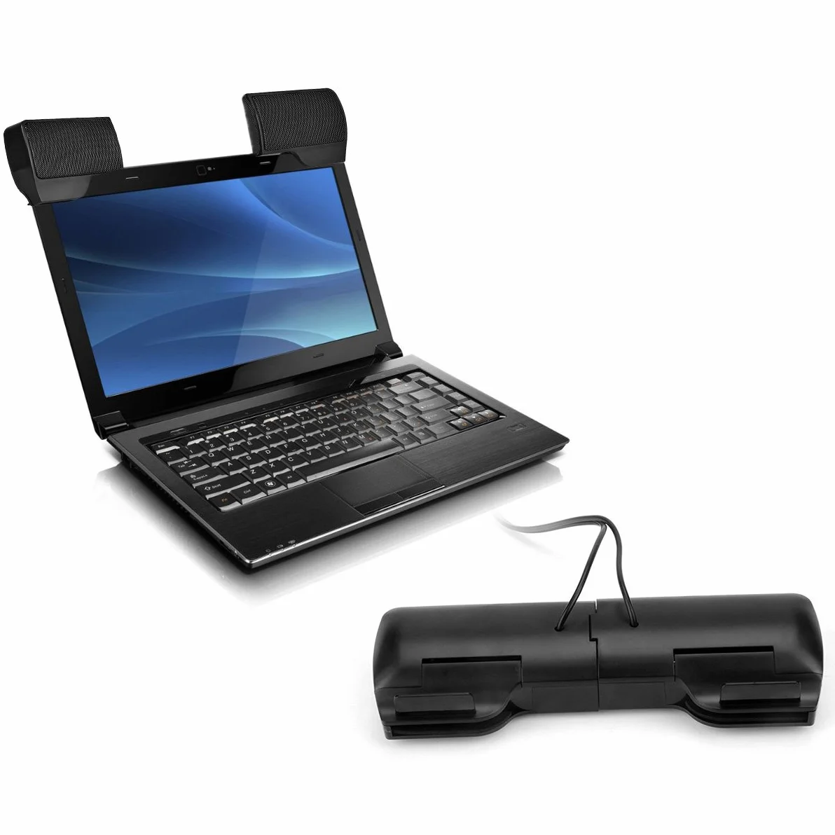Altoparlante Clip USB per Desktop/Laptop - del Stereotipia Hi-Fi Speaker Display Audio (Nero)