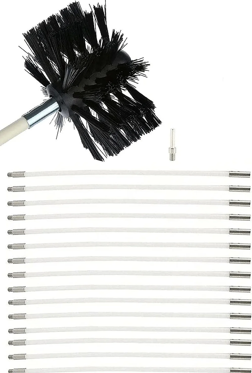 Set Di Spazzole For La Pulizia Dei Tubi Della Canna Fumaria, Kit Di Pulizia For La Pulizia Della Canna Fumaria Del Caminetto, Set Di Strumenti For La Pulizia Rotante 'asciugatrice Kit pulizia camino