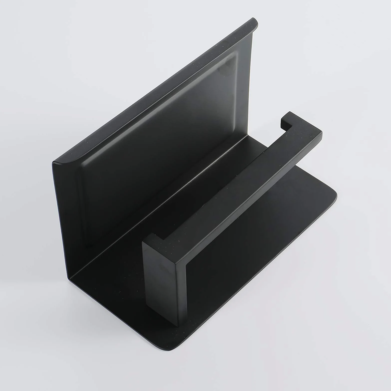 HLTYGWX Portarotolo Porta Carta igienica, portasciugamani Nero in Tessuto a Parete in Acciaio Inossidabile per Bagno, Cucina, Hotel