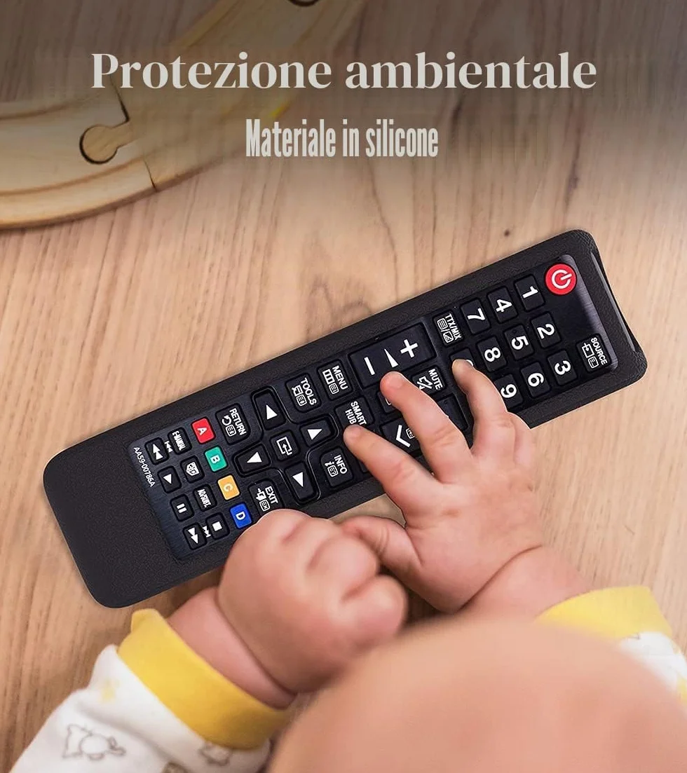 Custodia in Silicone per Telecomando Samsung Smart TV AA59-00741A BN59-01315B BN59-01303A BN59-01247A,Antiscivolo Guscio Cover Telecomando per Universale Samsung BN59-01199 BN59-01175 Series
