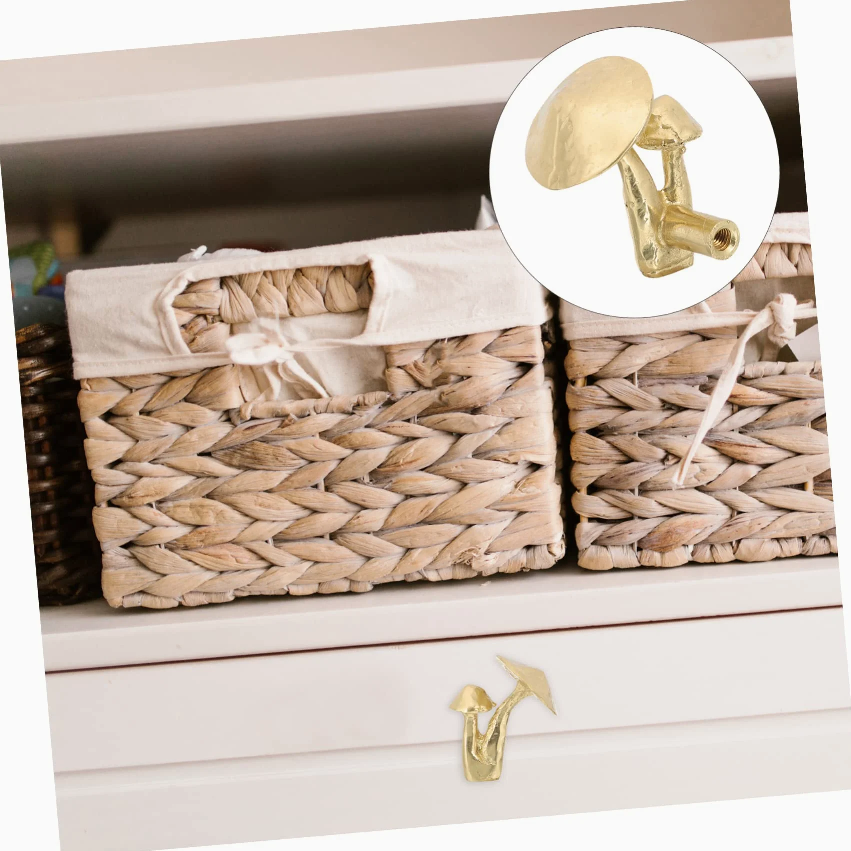 Artibetter 5pezzi Pomello Per Mobili Ottone Forma Di Fungo Maniglia Per Armadi Design Elegante e Resistente Per Rinnovare Tuoi Spazi Domestici