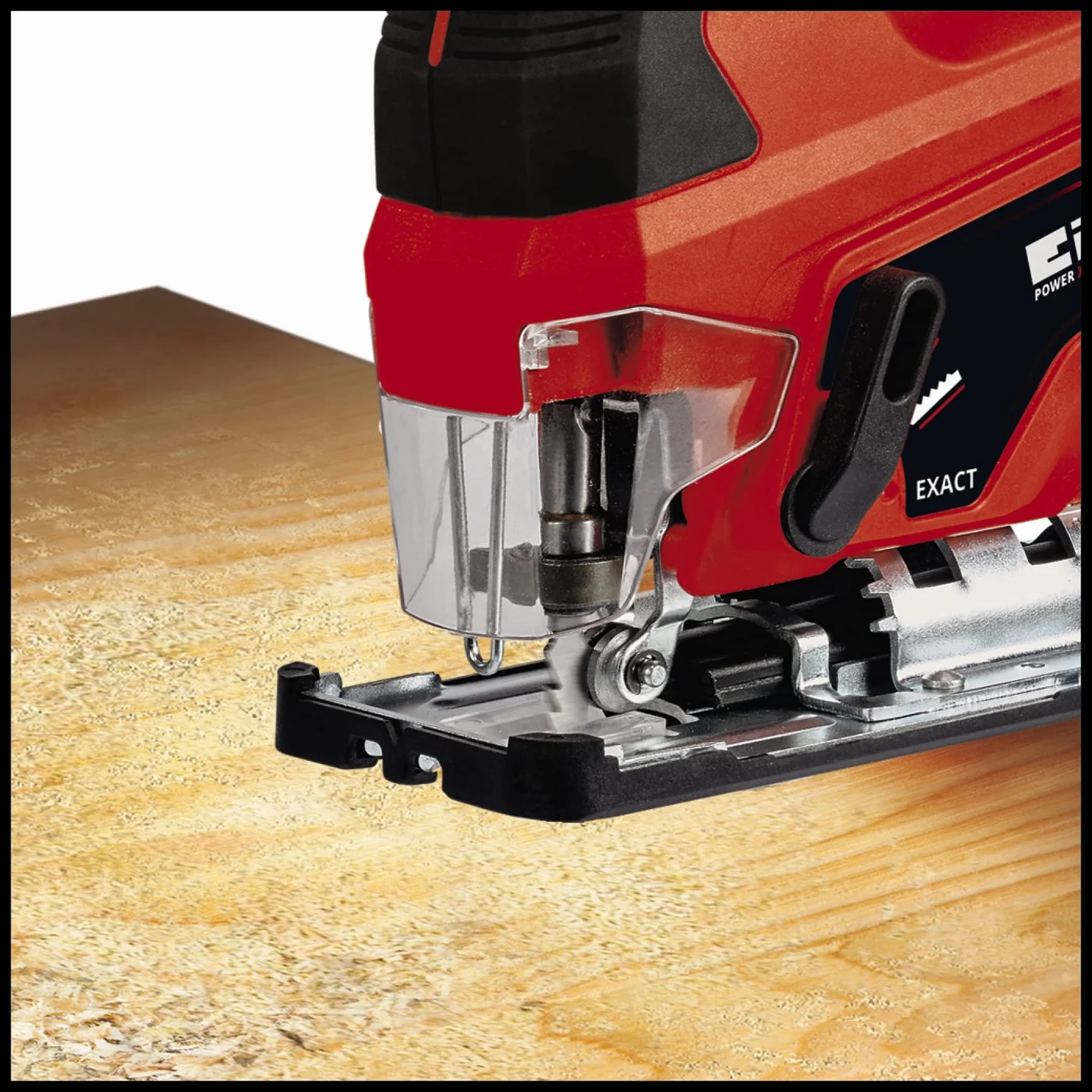 Einhell Seghetto alternativo a batteria TC-JS 18 Li (1x2,5 Ah) Power X-Change (ioni di litio, 18 V, movimento pendolare, attacco di aspirazione, batteria 1x 2,5 Ah, caricabatteria e valigetta)