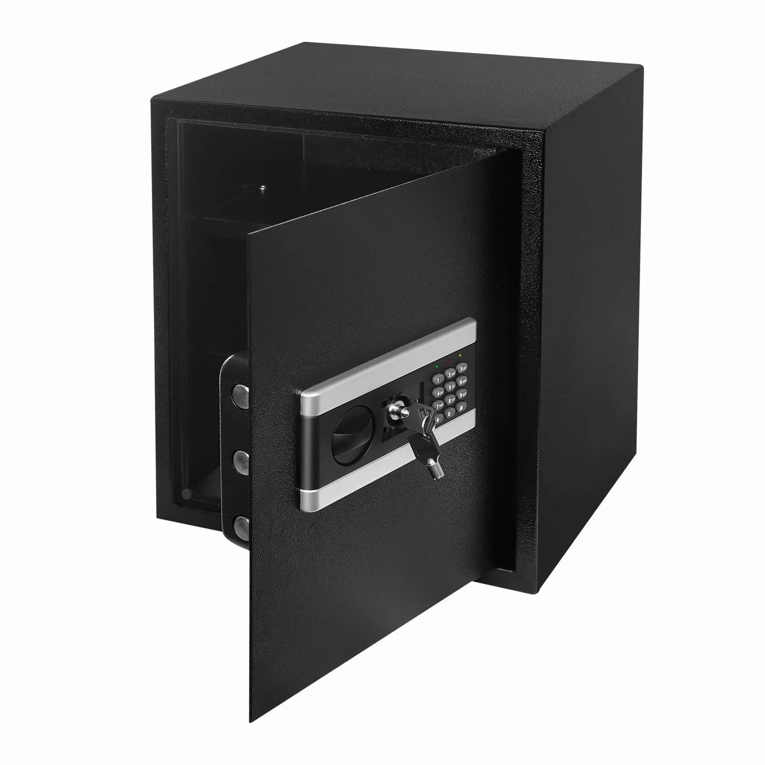 Cassaforte elettronica, protezione a 3 vie e sistema di allarme, resistenza all'usura, resistenza alla ruggine e ai graffi, per ufficio e casa, adatto per famiglie (38 x 31 x 45 cm)