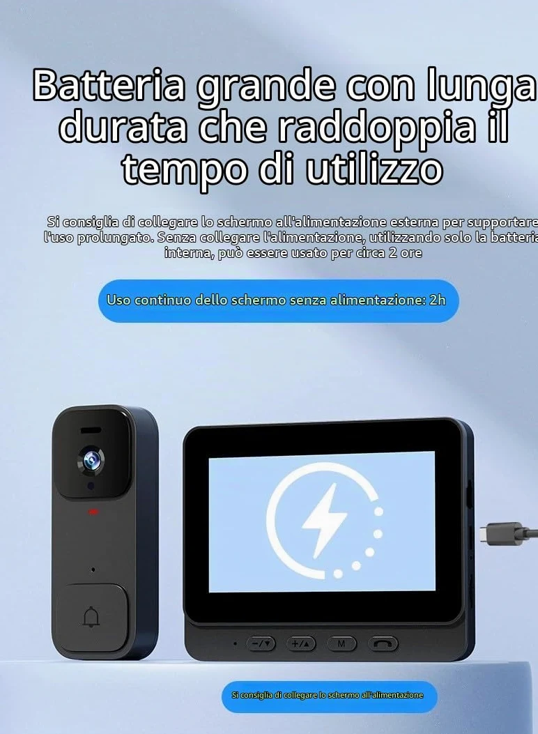 X7 Videocitofono Smart per Uso Domestico con Schermo Display, Interfono Senza Fili e Videosorveglianza ad Alta Definizione