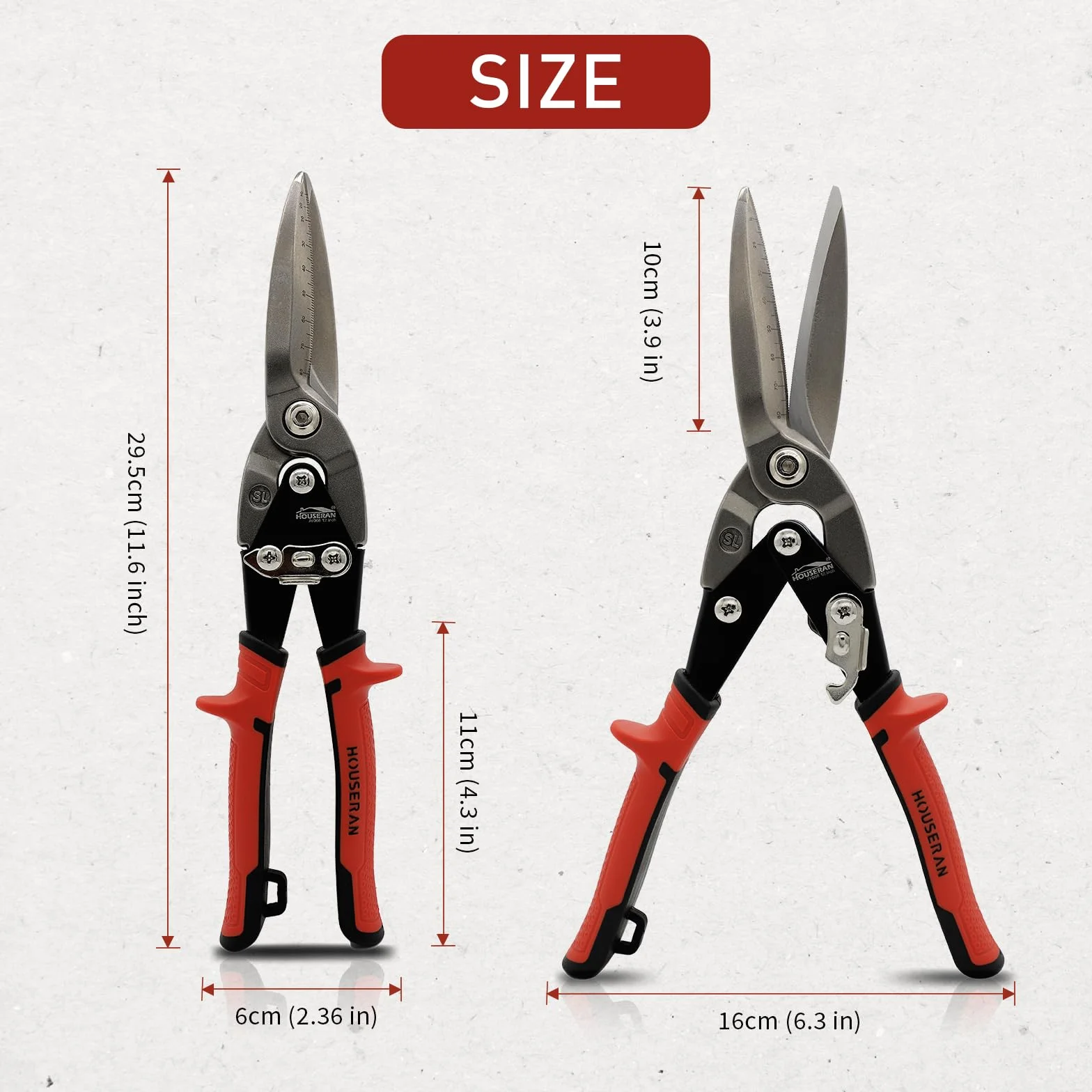 Cesoie Aviazione 30cm Taglio Dritto, Taglialamiera Professionale in Acciaio CR-MO con Doppia Leva