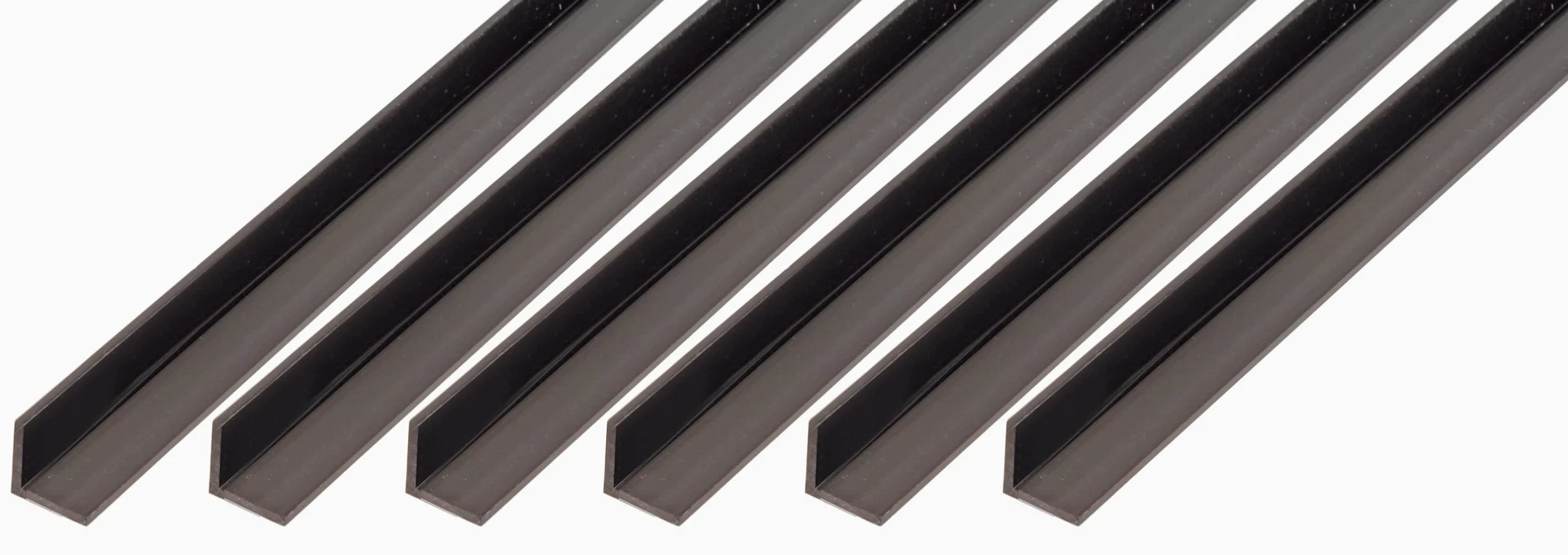 Alberts 499037 - Profilo angolare in plastica, nero, 1000 x 30 x 30 mm, set da 6 pezzi