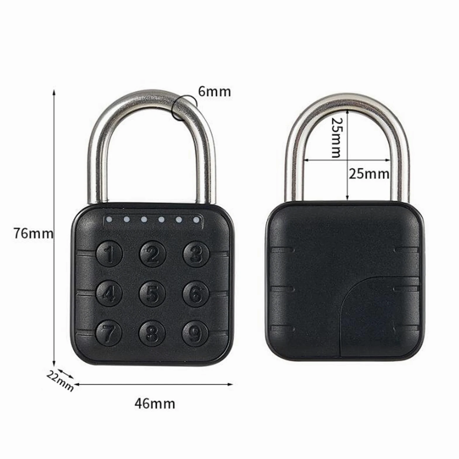 Lucchetto a Combinazione con Pulsante E di Accesso a 6 Cifre
