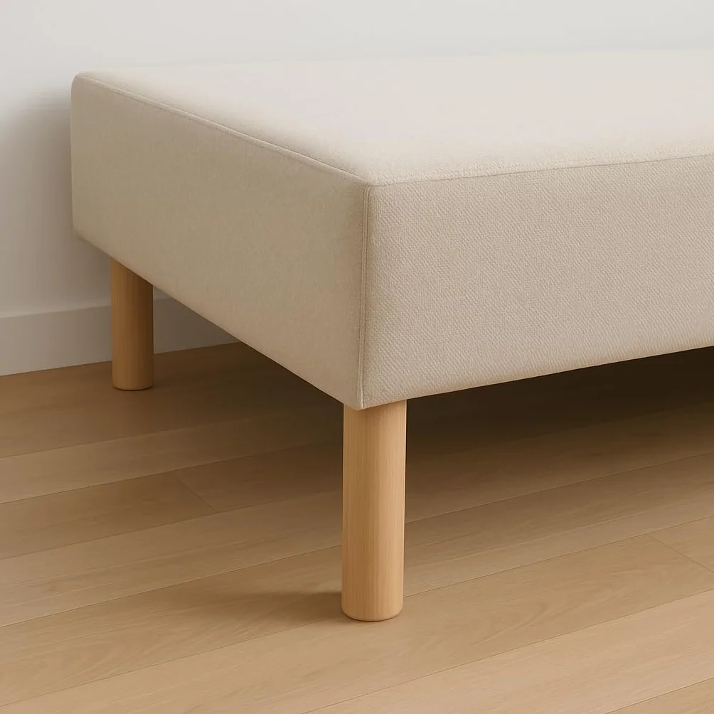 La Fabrique de Pieds Set di 4 Gambe per Letto Legno Verniciato Chiaro 25 x 6 x 6 cm