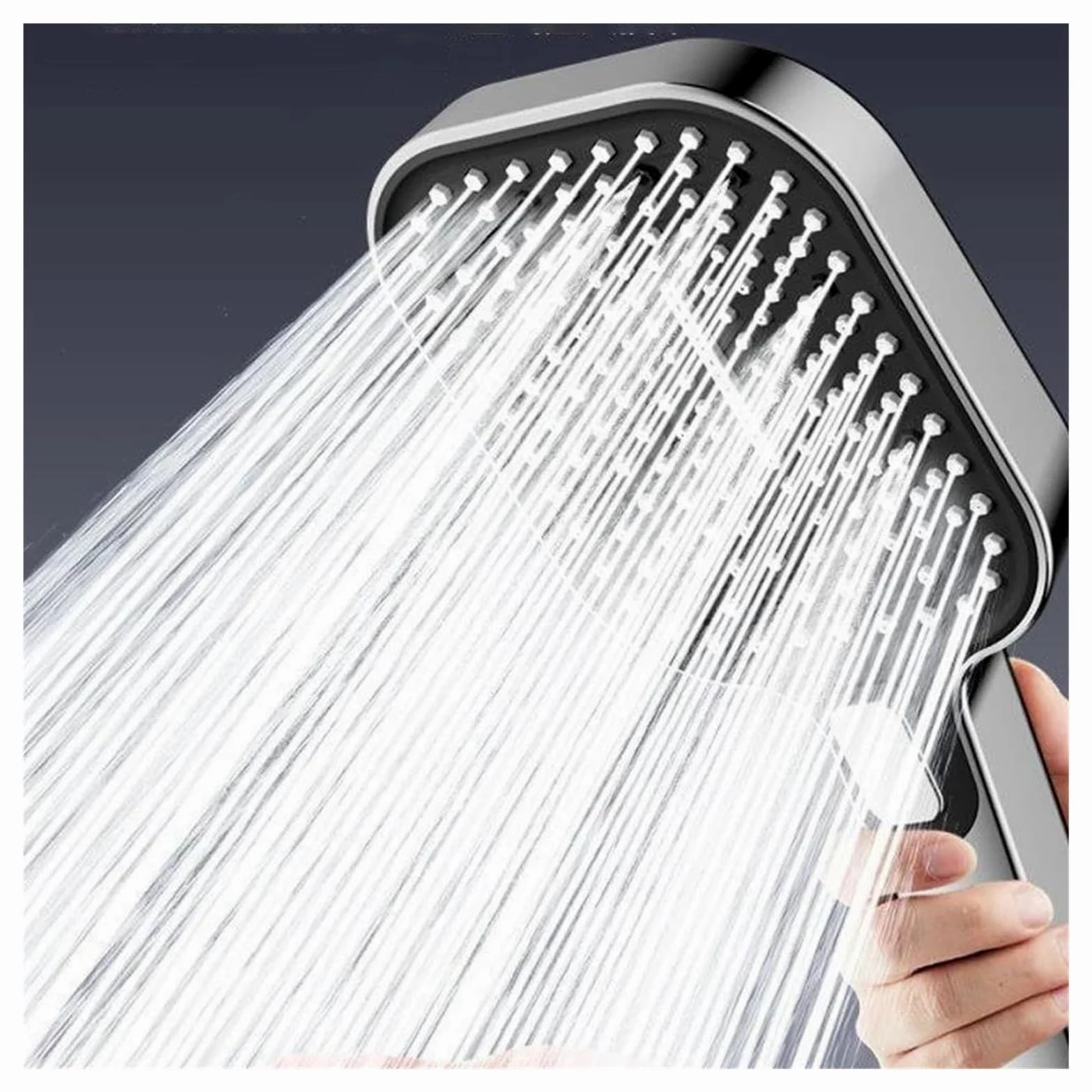 Soffione doccia portatile pressurizzato per il risparmio idrico(SILVER)