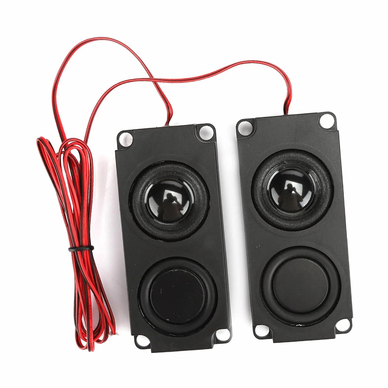 FILFEEL Doppio Altoparlante Magnetico Portatile con cavità per Bassi Pesanti da 40 Mm 8Ω 5W per Monitor TV, Poltrone Massaggianti per Divani, ABS 99x45x21mm (2 altoparlanti)