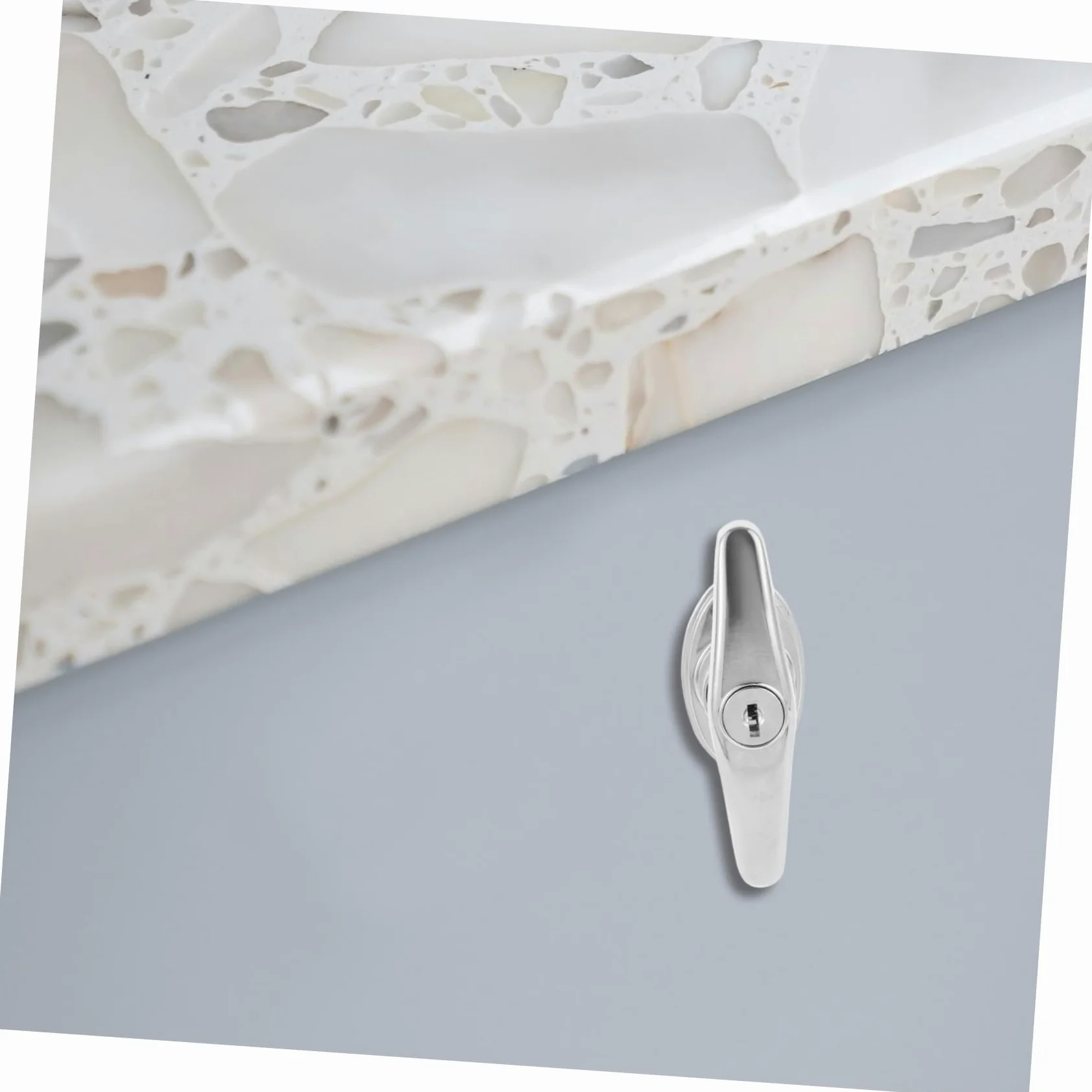 DOITOOL 3 Set Serratura Maniglia Porta Armadio Elettrico Serratura Della Maniglia Della Porta Cassetta Degli Attrezzi Serratura Del Cassetto Chiavistelli Chiave Kit Silver Lega Di Zinco