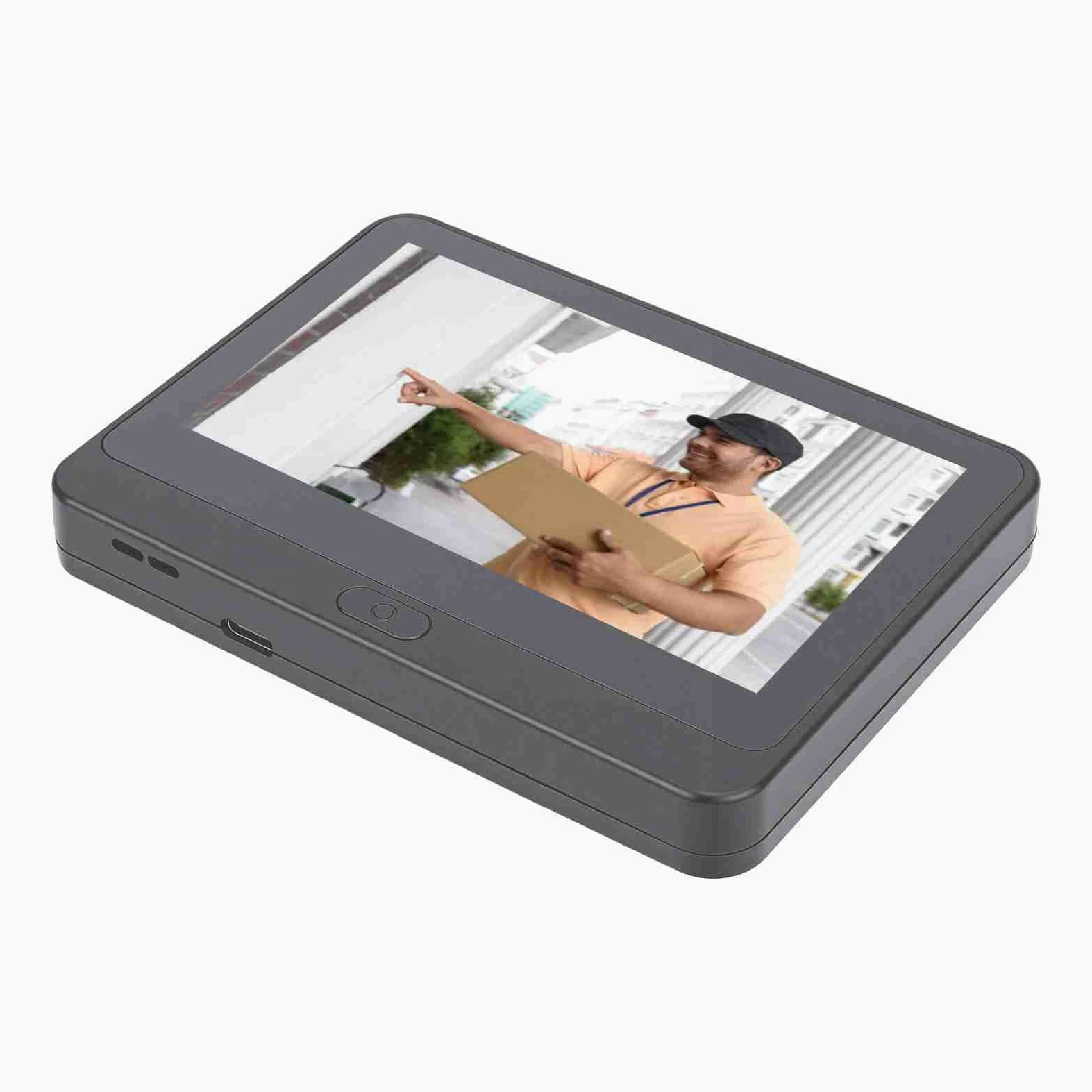 Eujgoov Videocitofono WiFi con Telecamera, Campanello Video Smart 1080P Display IPS da 4,3 Pollici Angolo di Visione 155 Gradi con Rilevamento PIR Filtro Umano for Sicurezza Domestica 24
