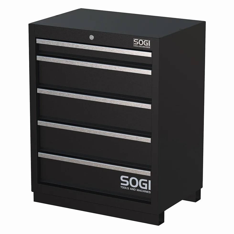 Sogi ARR-OFF-4320 Arredamento modulare in lamiera per officina e garage piano in acciaio inox 4315x466x2000 mm