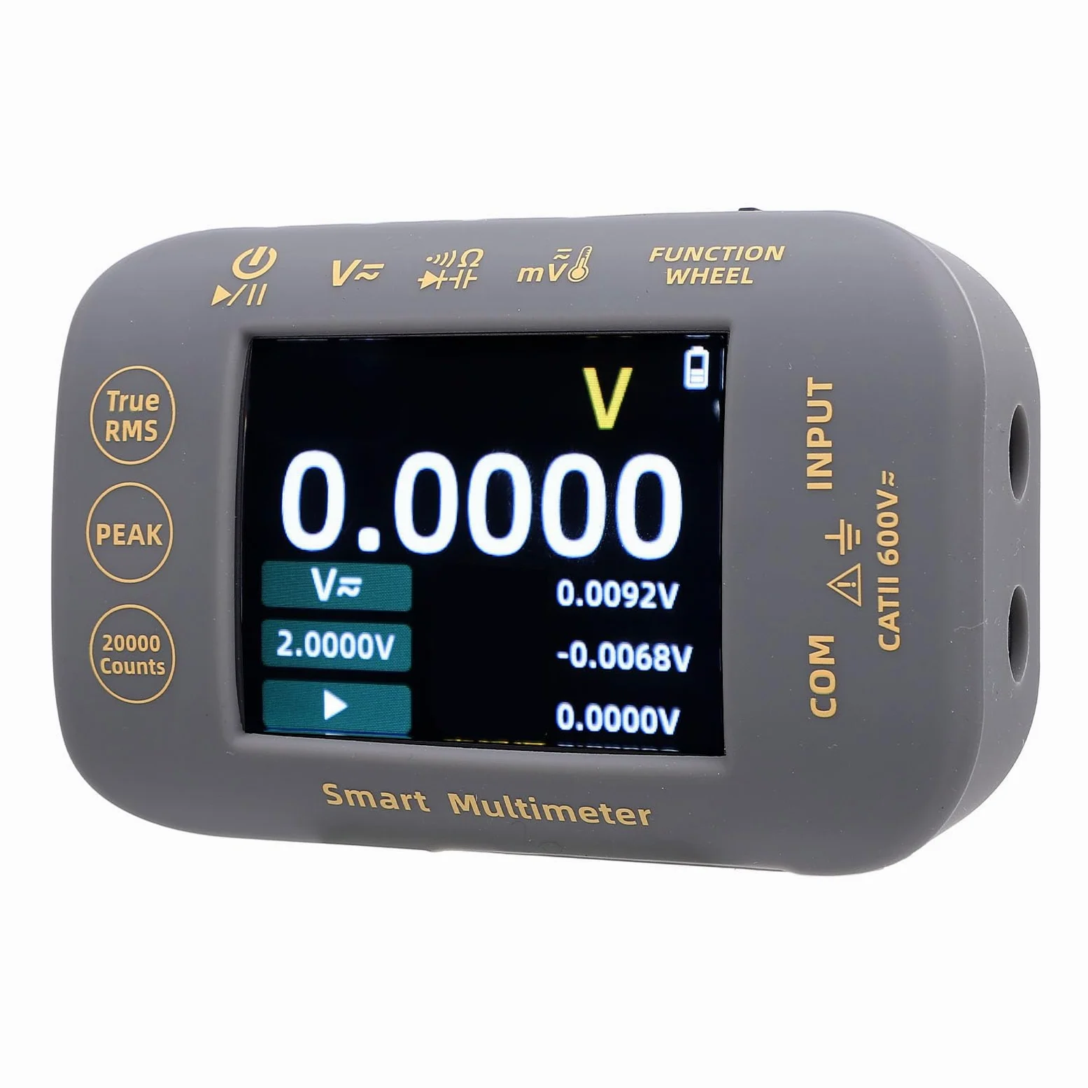 FTVOGUE Multimetro Digitale Fotovoltaico, Tester Elettrico Fotovoltaico Ricaricabile a Vero RMS, LCD 20000 Conti con Misurazione di Temperatura e Capacità per Pannelli Solari