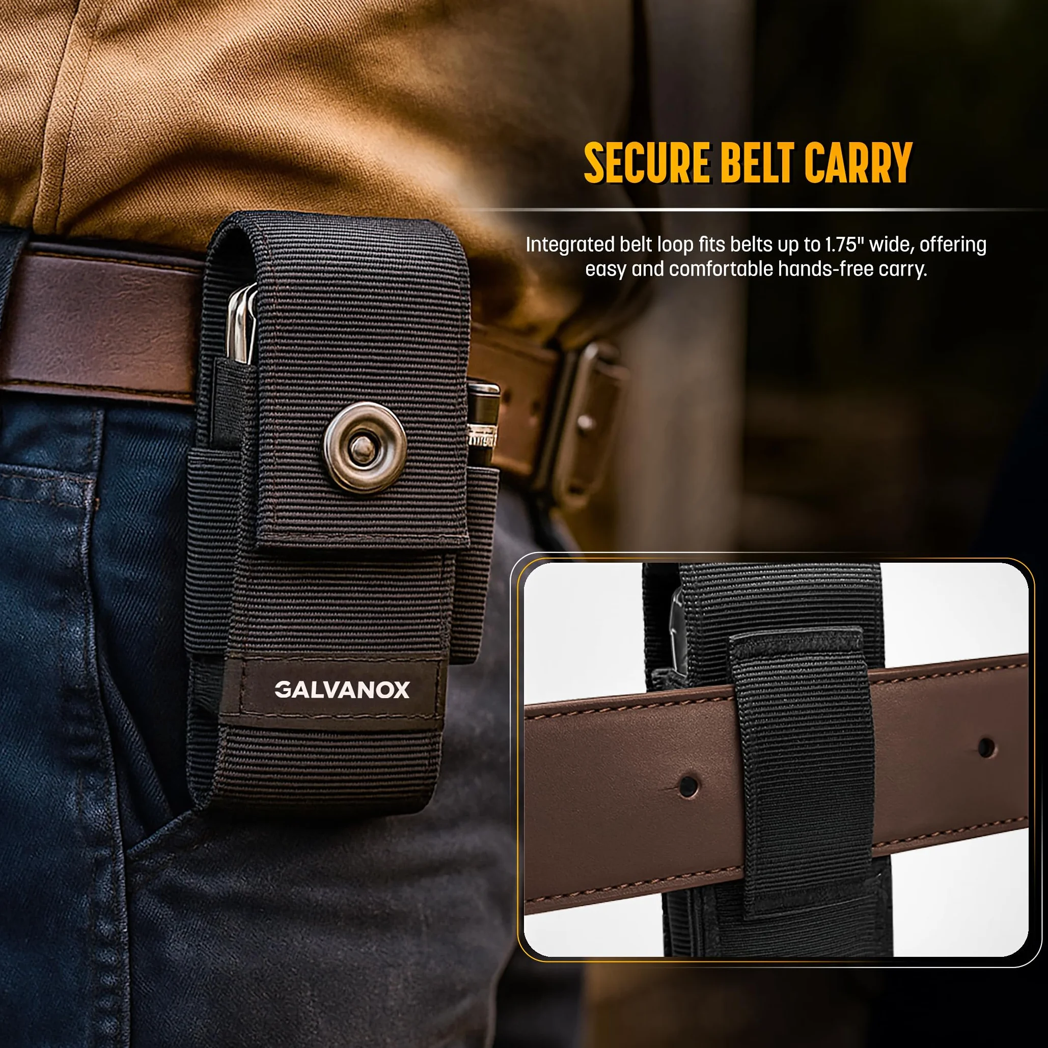 Leatherman Galvanox Guaina nylon per multi-utensili con 21 punte cacciavite e supporto custodia da cintura