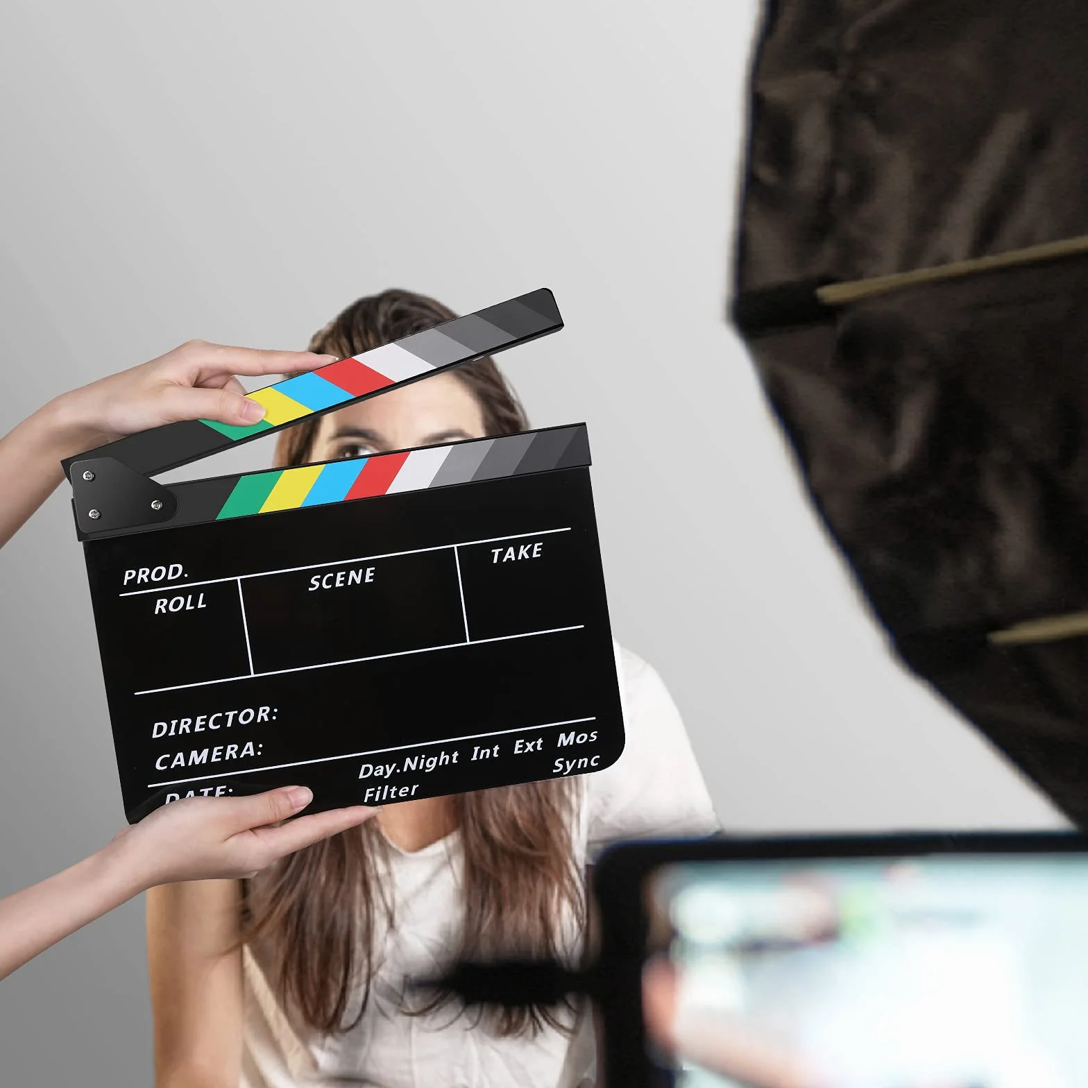 Cinematografico di Film Clapper, Acrilico Assicella Secco Acrylic Plastic Ciak Cinematografico, Multicolor