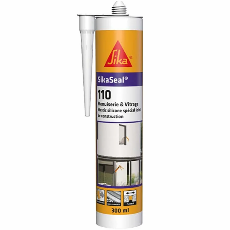 Sika SikaSeal-110 sigillante silicone nero 300 ml cartone 12 cartucce