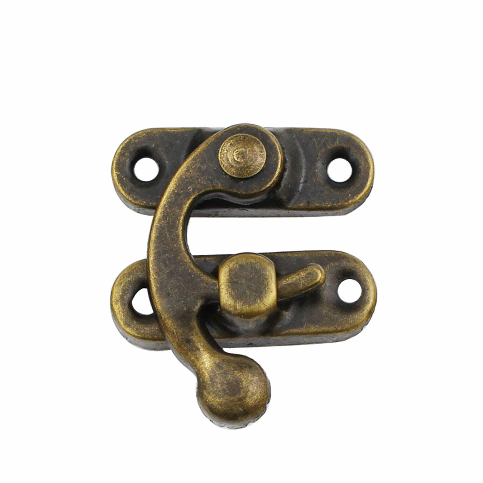 Antico Vintage Latch Bronzo Antico Colore Sinistra Altalena Braccio Fibbia Gancio Serratura Hasp 20 Pezzi