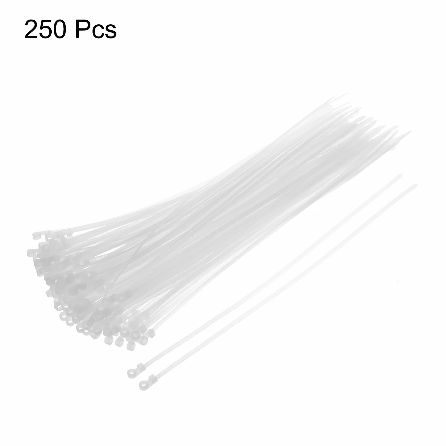 QUARKZMAN 250pz 300mm/12" 48 Lbs Montaggio Testa Cavo Cerniera Fascette Autobloccante Lungo Nylon Cavo Fascetta 4,8mm/3/16" Fascette per Cavi Gestione Bianco