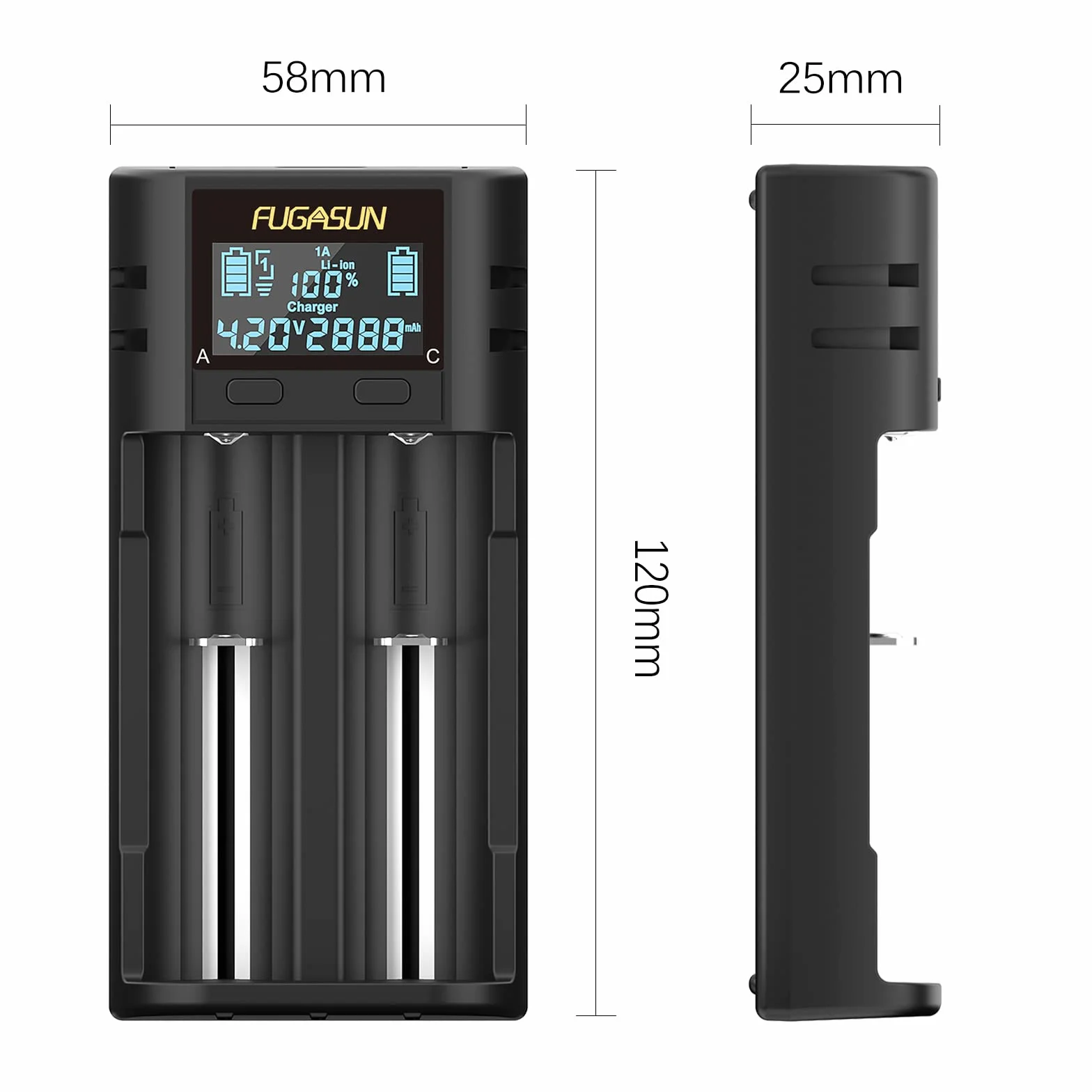 21750 21700 Caricabatterie,LCD intelligente 21750 18650 Caricabatterie Per 18650 20700 22700 26650 26700 16340 (RCR123) 17500 17650 17670 Batteria Ricaricabile con Scheda di Protezione PCB