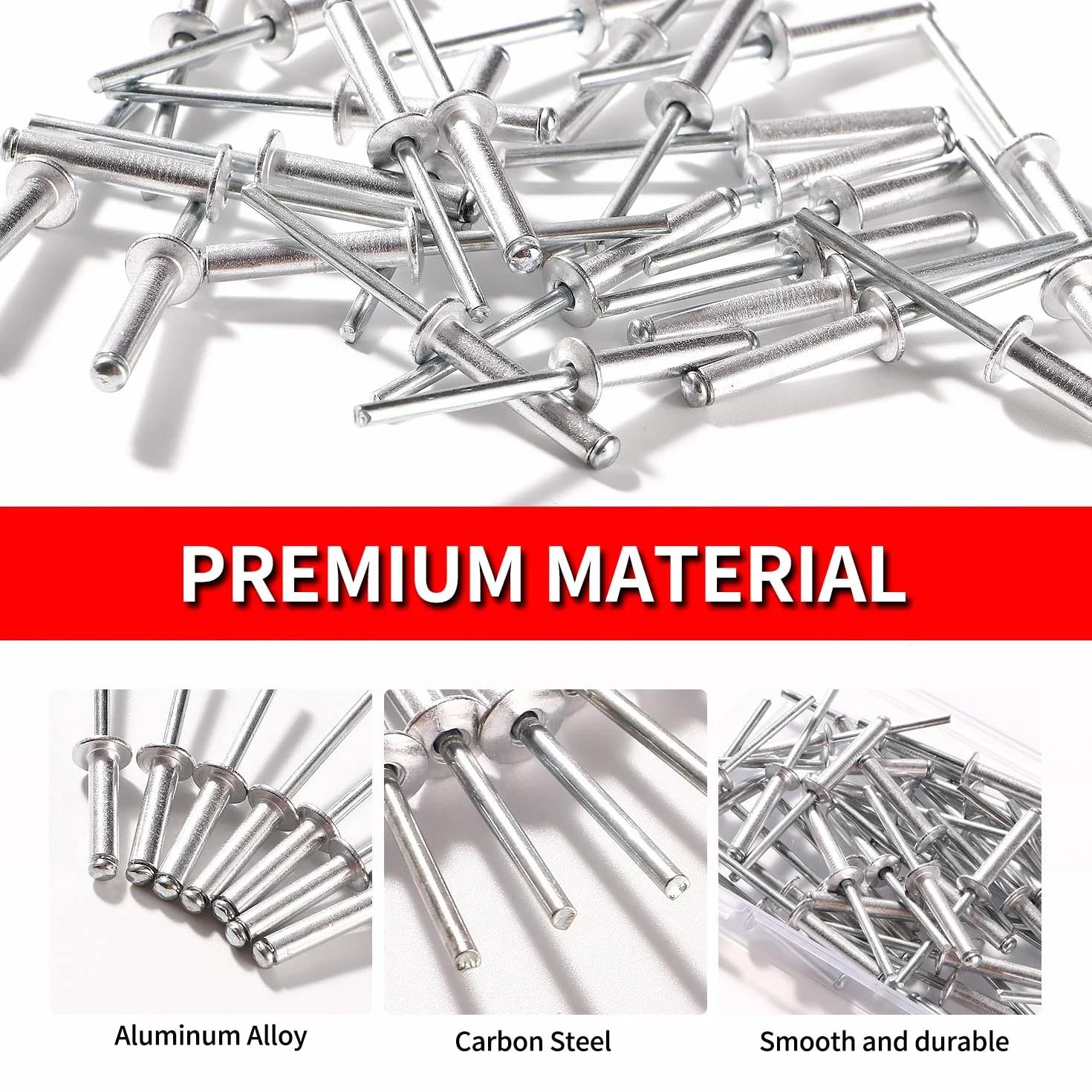 YIXISI 50 Pezzi M4.8x25 mm Rivetti Ciechi in Alluminio, Grande Flangia, Testa a Cupola