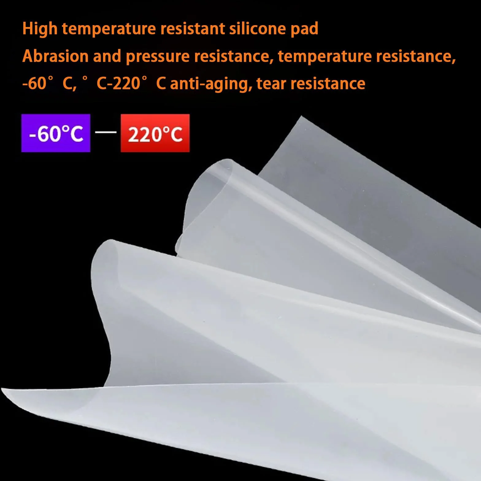 Foglio in Silicone 50mm*50mm*4mm, Lastra in Gomma Flessibile, Resistente alle Alte Temperature, Impermeabile, Antiscivolo, Grado Alimentare