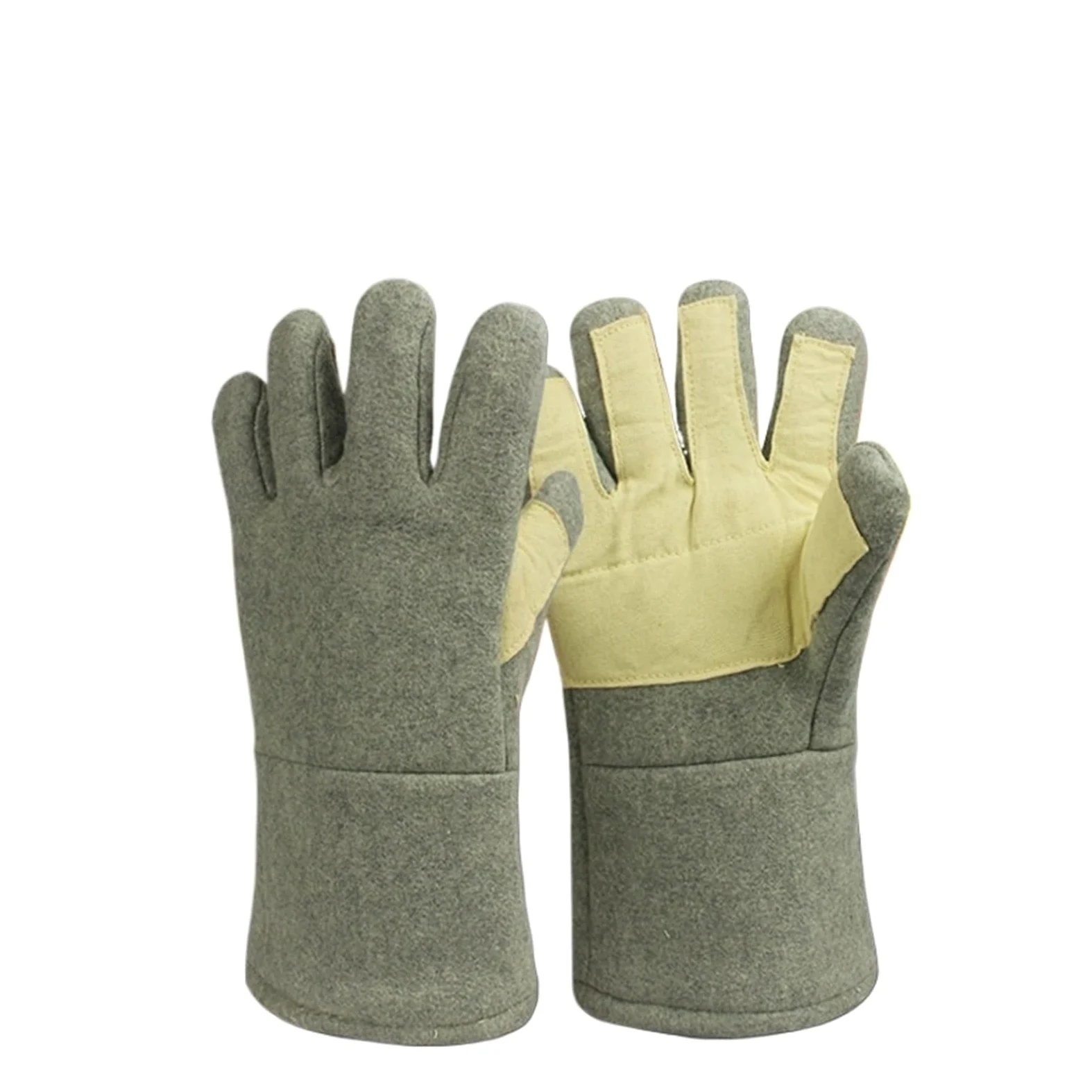 Ignifugo Guanti Resistenti Alle Alte Temperature 300 Gradi 500 Gradi Isolamento Ignifugo E Scottante Fusione Foglio Di Alluminio Guanti Da Forno A Microonde A Cinque Protezione resistente al calore(Mo