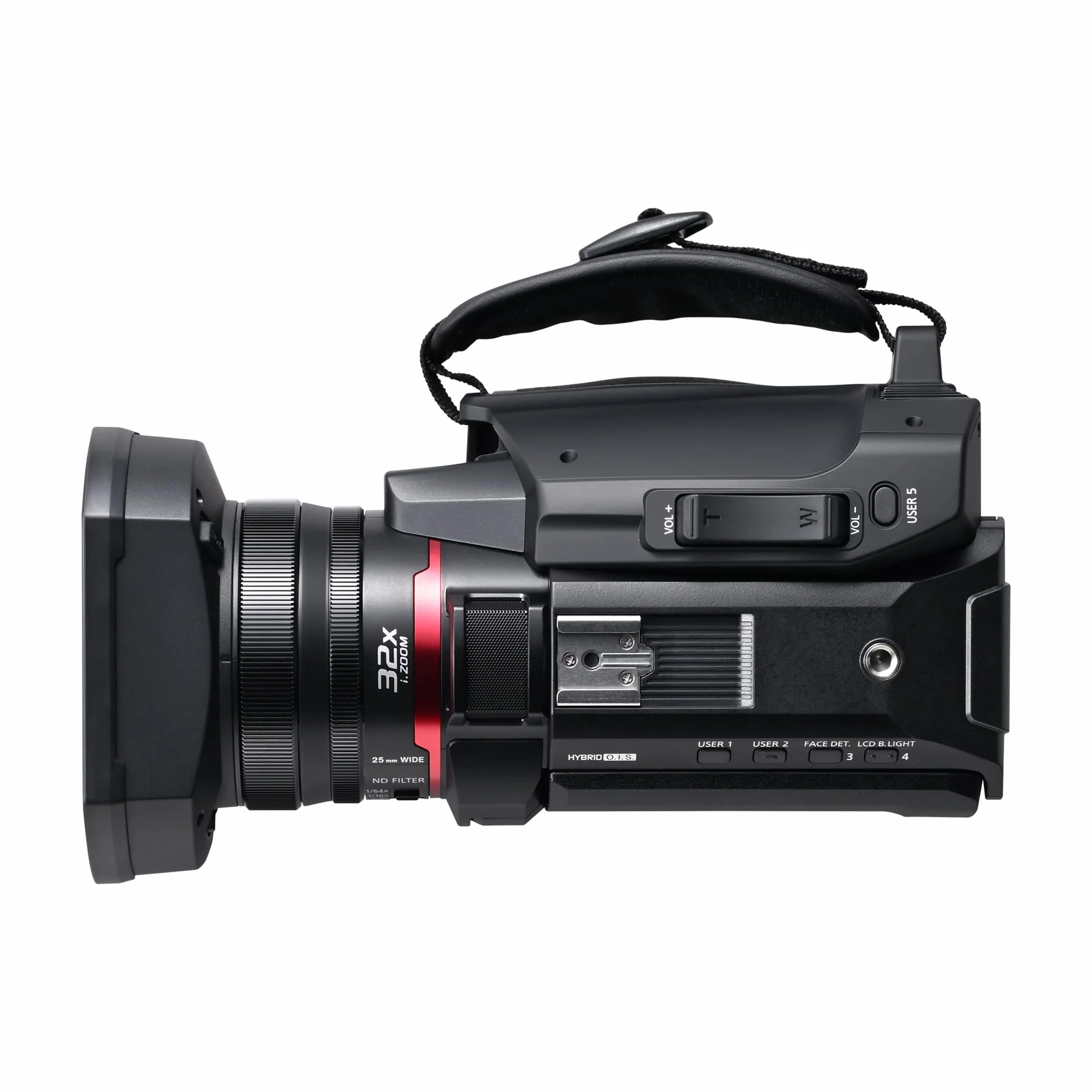 Panasonic HC-X1200E Videocamera Palmare 4K 60p con Obiettivo Grandangolare da 25 mm, Zoom Ottico 24x, OIS Ibrido a 5 Assi, USB PD, Nero