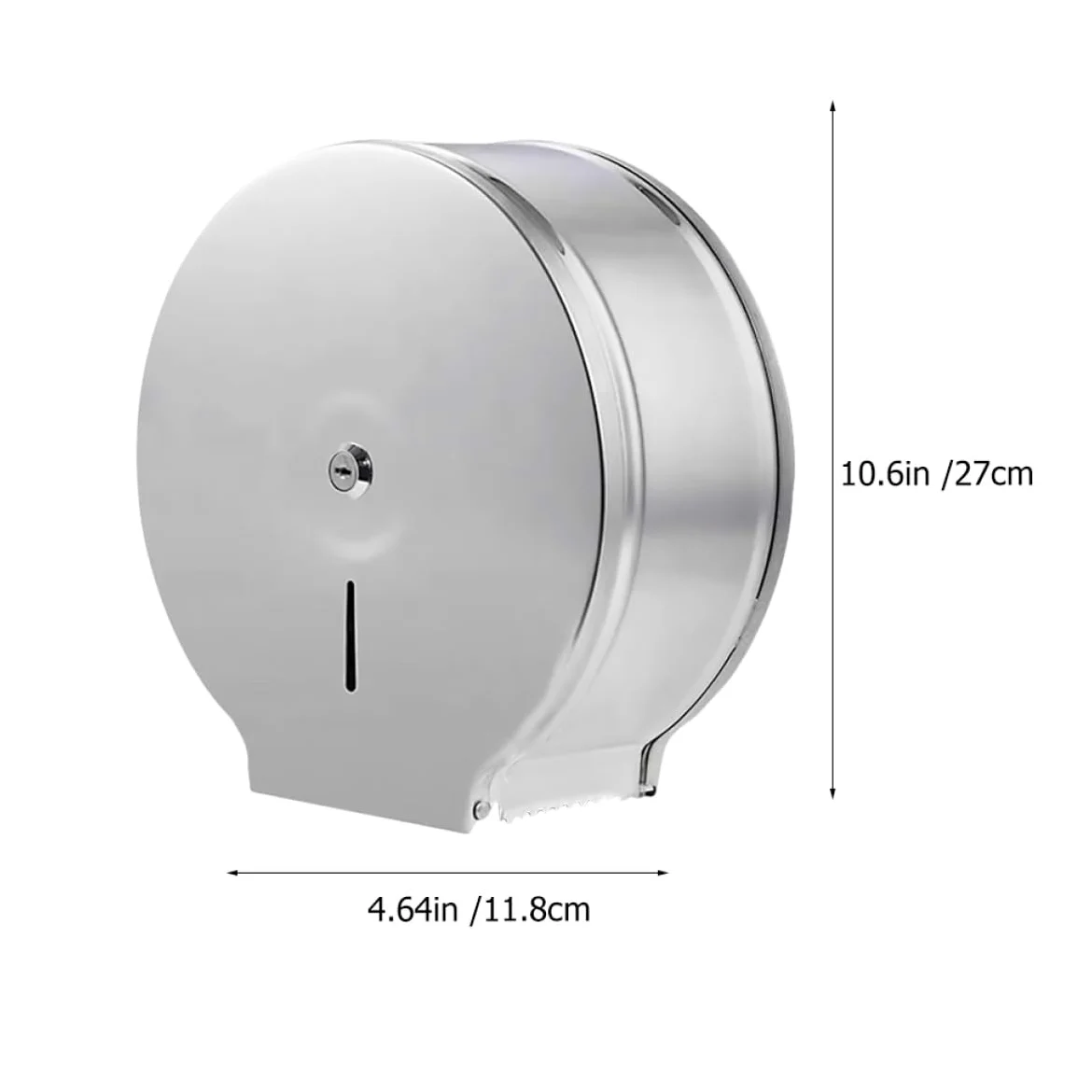Porta Rotolo Carta da Muro Rotondo in Acciaio Inox 1 Pezzo | Argento, Stile Moderno, per Bagno e Toilette, Installazione Semplice, Design Unico