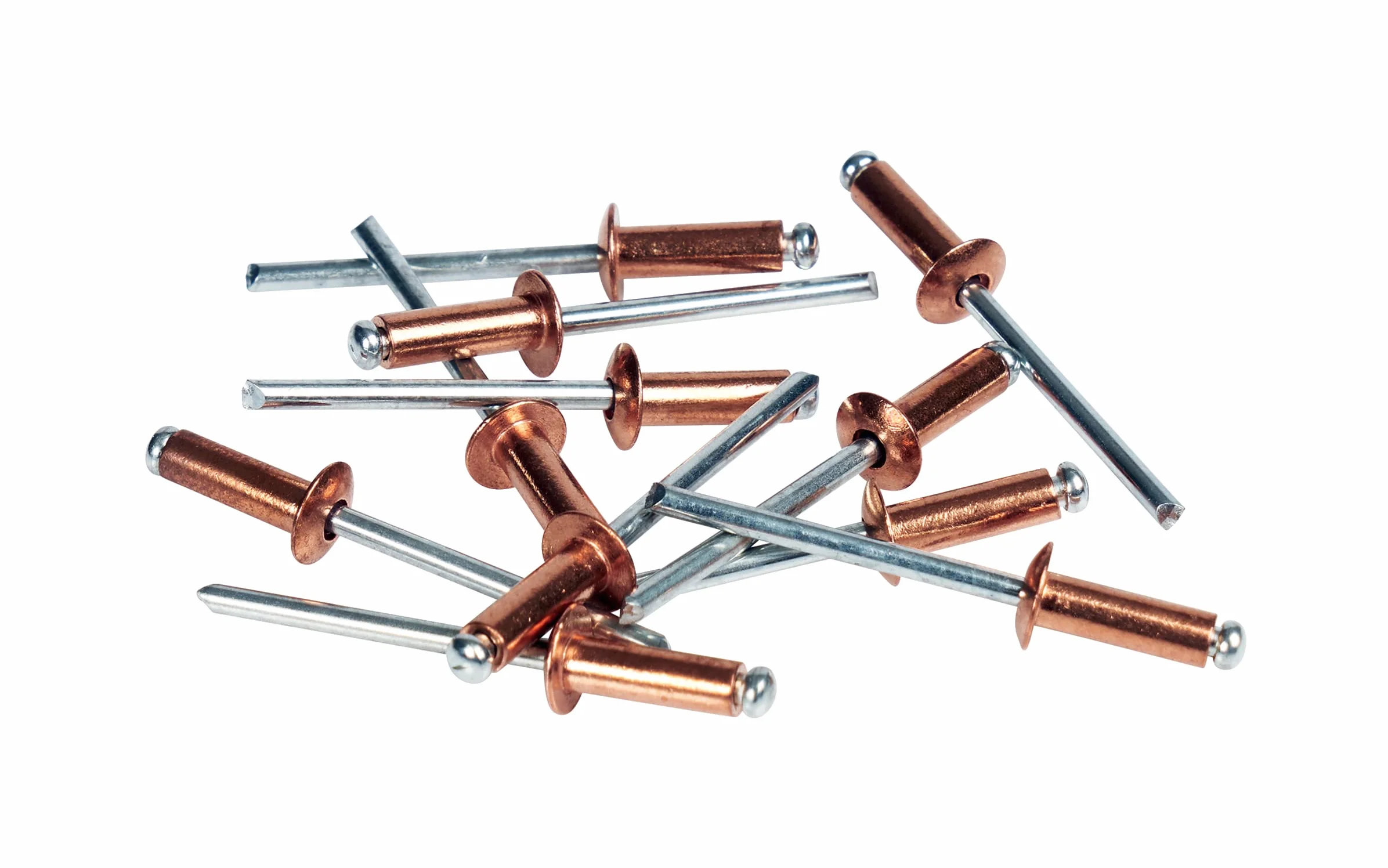Rapid Rivetti in Alluminio Ø4 x 10 mm Scatola da 50 - Rivestiti in Rame per Grondaie e Lamiere
