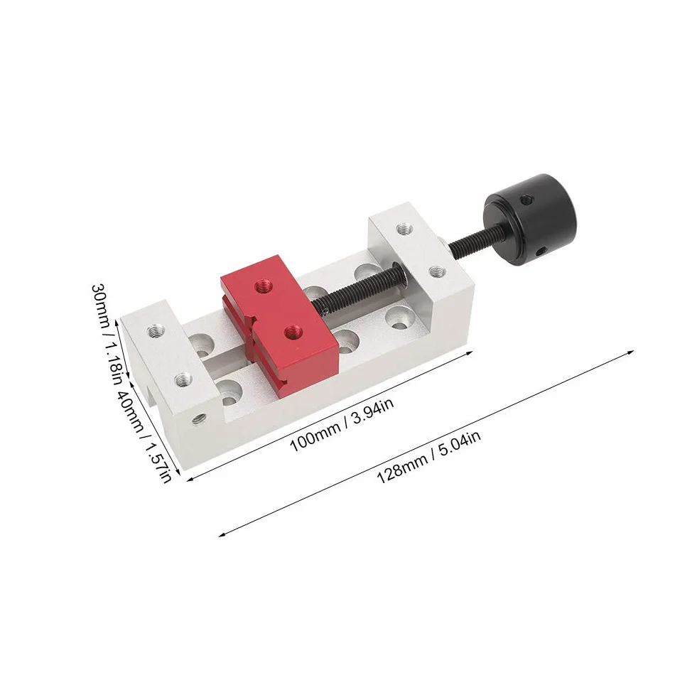 Mini Morsa in Alluminio 50mm, Universale per Trapano a Colonna e Fresatura