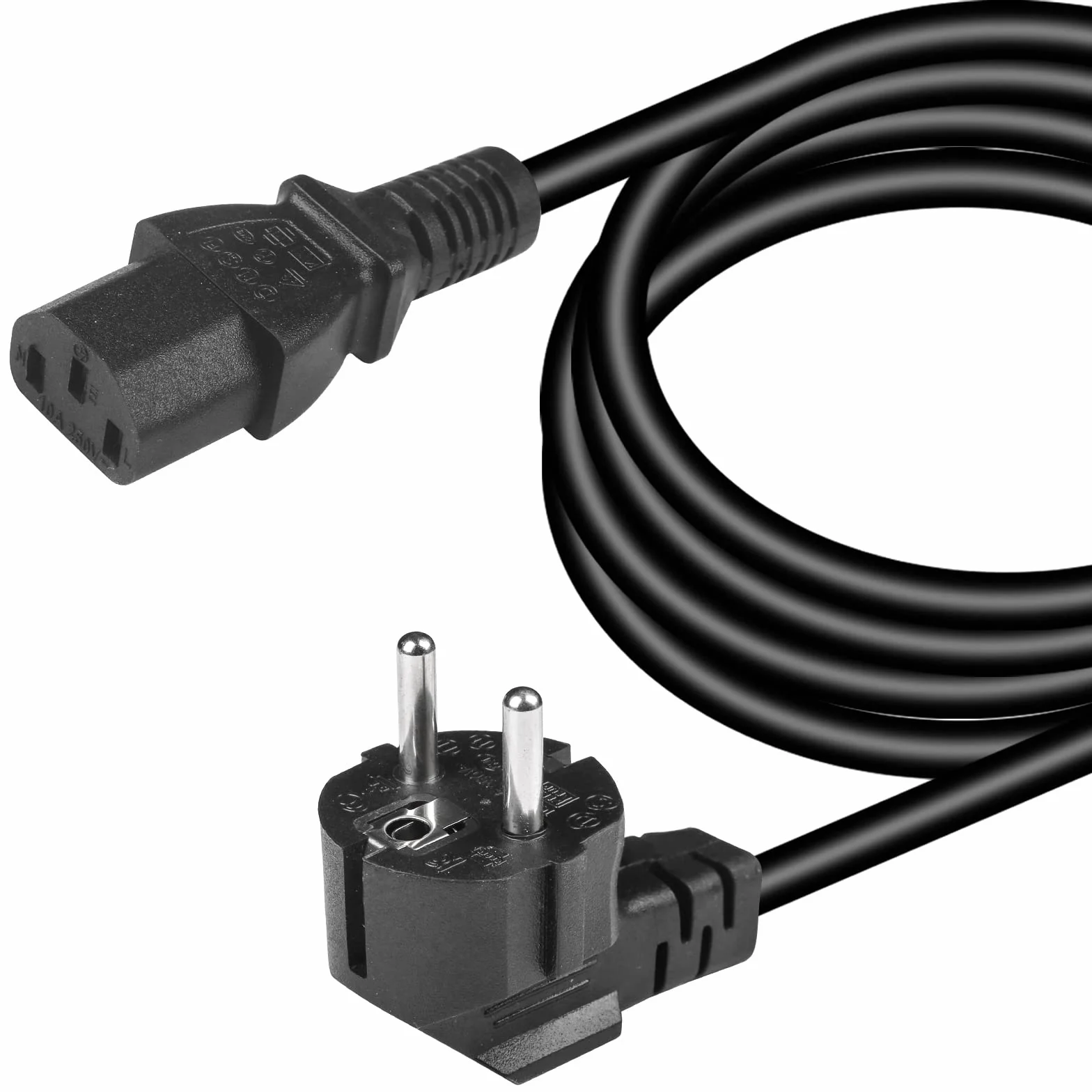 Cavo di Alimentazione da 3 m 3 Poli 10 A 250 V Cavo Ac, Spina di Alimentazione Pc Computer Power Cable Standard Spina Dritta, Power Cord Powercon Spina per Luce Stage o Bollitore
