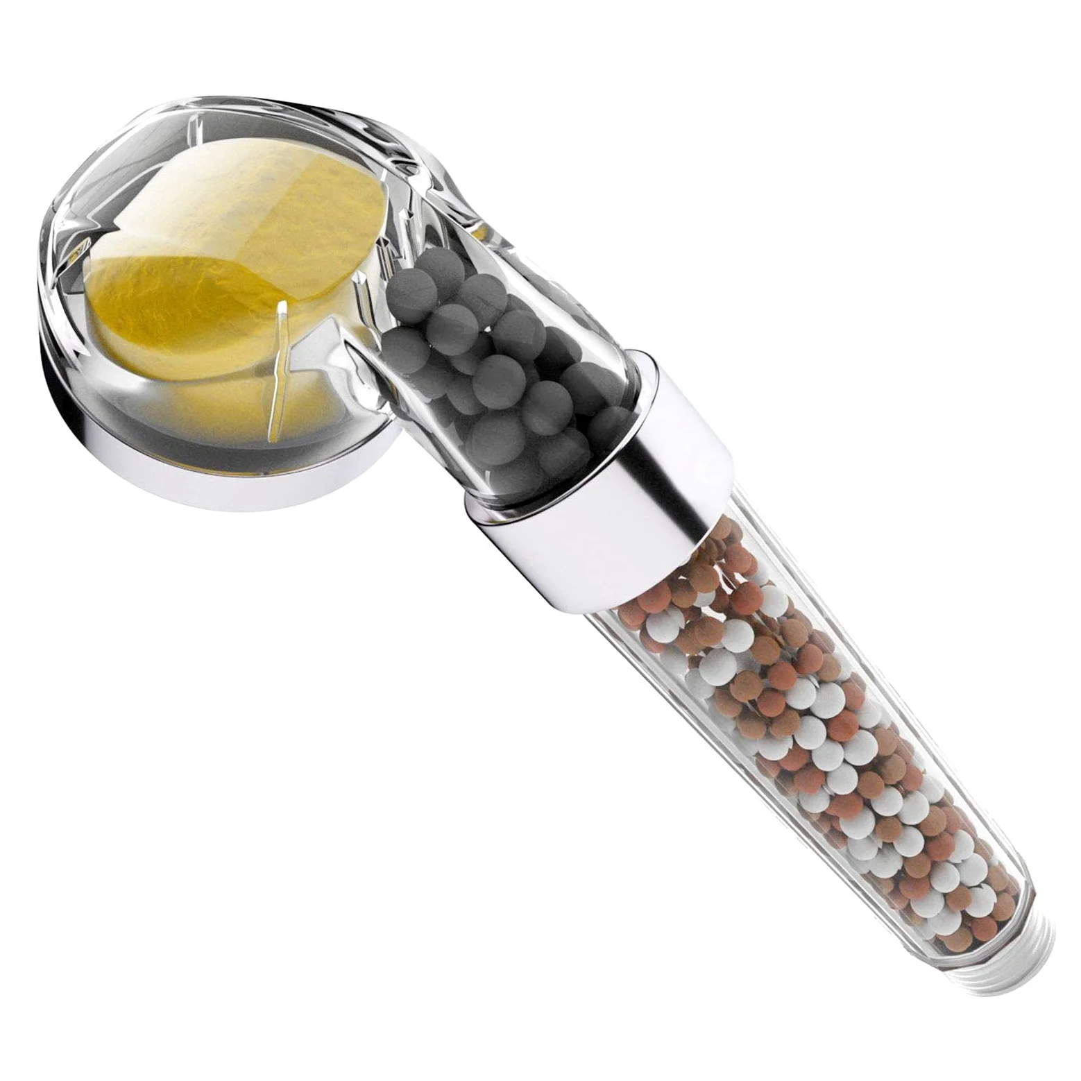 Spruzzatore Manuale Ad Alta Pressione con Filtro per Acqua Secca, Migliora L'erogazione dell'Acqua in Bagno Grazie al Filtro Erogatore, con 3 cartucce, 22 cm