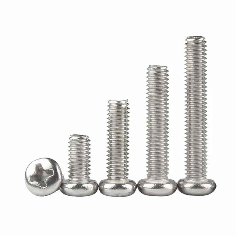 Bulloni Acciaio Inossidabile 304 M3.5 x 8mm Testa Tonda Croce Viti Macchina