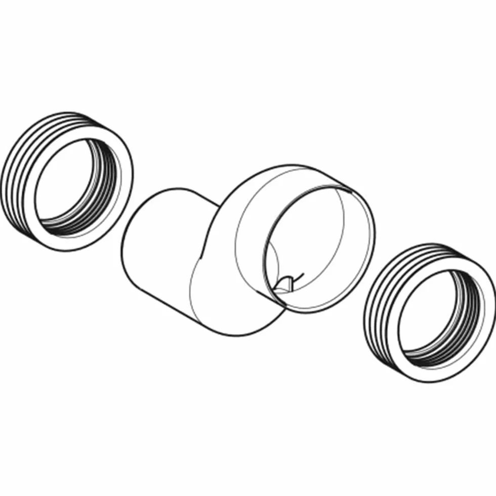 Geberit – Set connettore dritto Geberit Per Wc Sospeso, 3 cm di desnivel: BL anco alpino, 131.085.11.1)