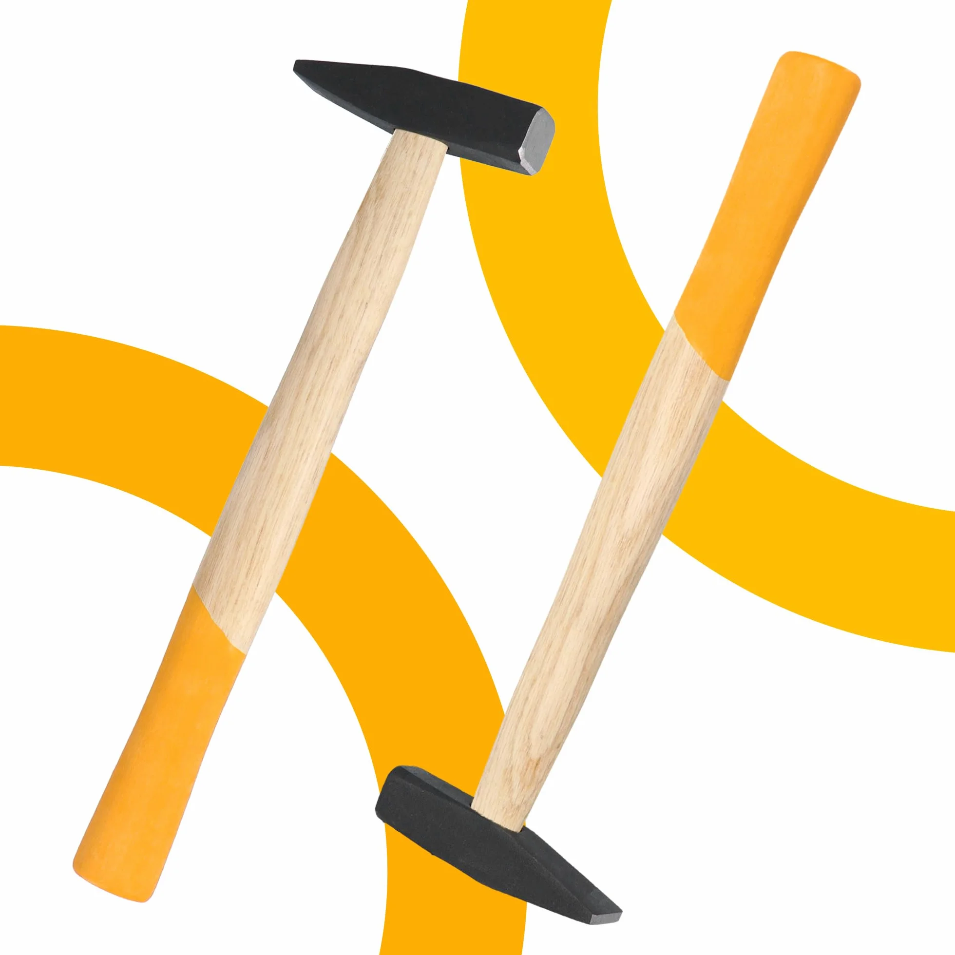 Martello Fabbro 200 G Manico Legno Testa Acciaio Forgiato Presa Ergonomica