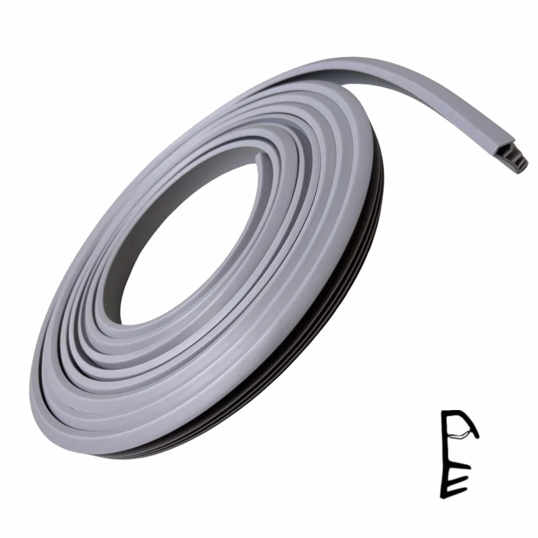 Guarnizione di alta qualità, bianca, per finestre in legno, 5 metri, ideale per scanalature di 5 mm, profondità scanalatura di 12 mm, durevole con passerella (grigio)
