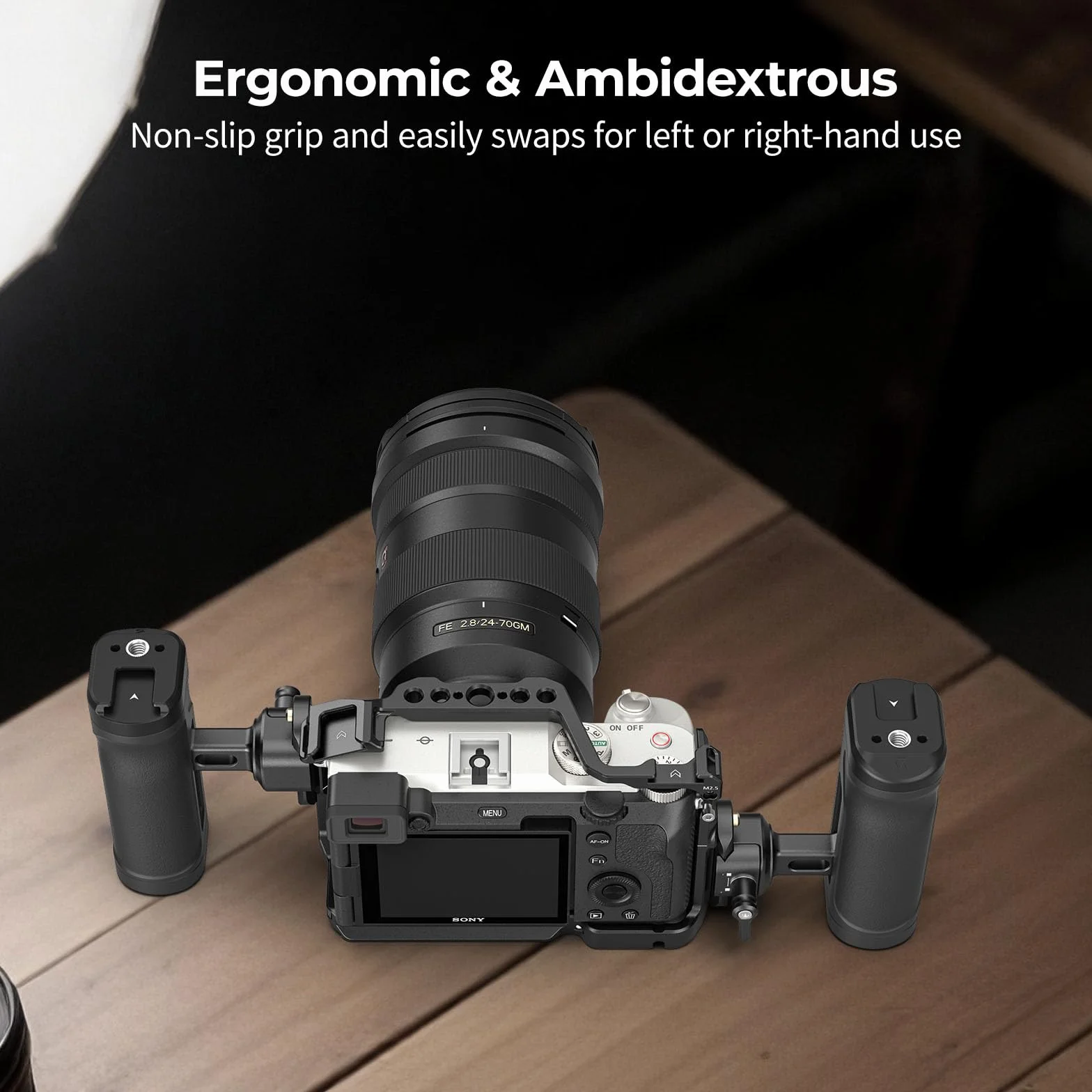 SmallRig Mini Maniglia Laterale con Morsetto NATO e Guida NATO, Regolabile in Altezza e in Profondità, con Slitta Integrata e Foro Filettato, Carico Massimo 10 kg / 22 libbre - 5947