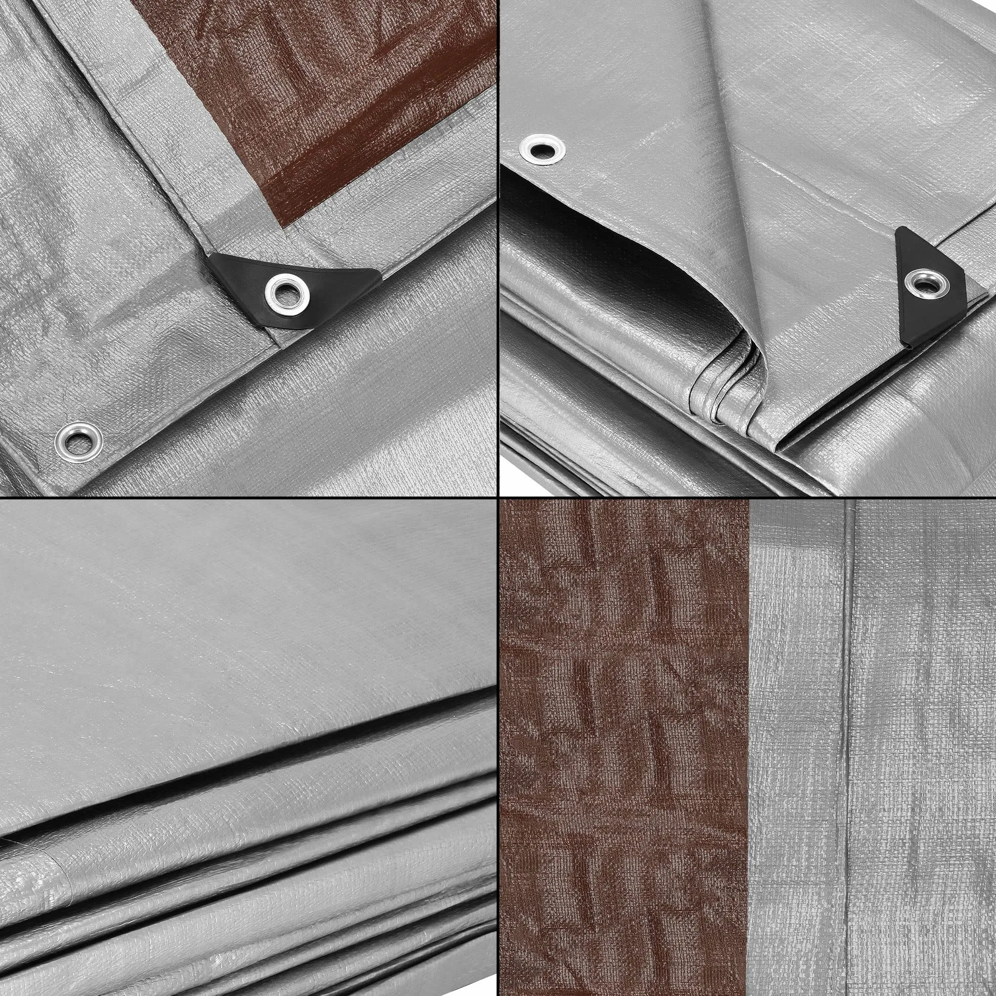 SPRINGOS Telone per campeggio, 6 x 8 m, con occhielli rinforzati in PE 210 g/m², impermeabile, da campeggio,