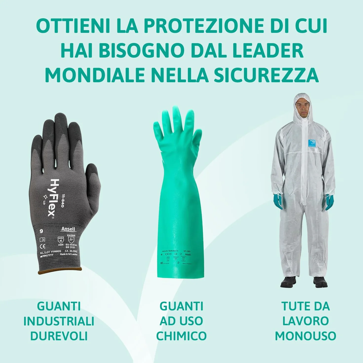 Ansell MicroFlex 63-864 Guanti Monouso in Lattice, Senza Polvere, Taglia M (100 Pezzi)