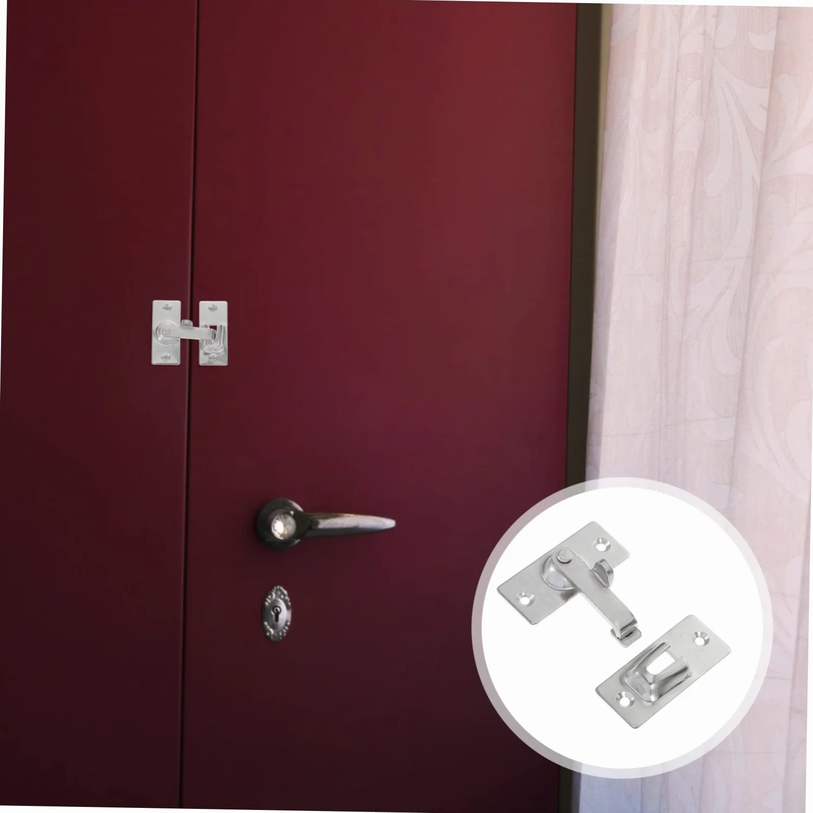 Mikikit 5sets Serratura Chiusura Bolt Acciaio Inossidabile Sicura e Resistente Per Porte Finestre Cancelli e Armadi Facile Da Installare e Adatta Per Interni Ed Esterni