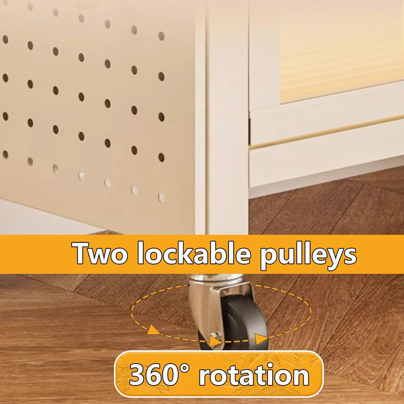 Mobile Dispensa Cucina Armadietto Cucina con Ruote Materiale in Lamiera D'acciaio Laminata a Freddo Dotato di Pannello Forato Adatto a Cucine, Soggiorni Scaffali in Metallo(80 * 42 * 80cm)