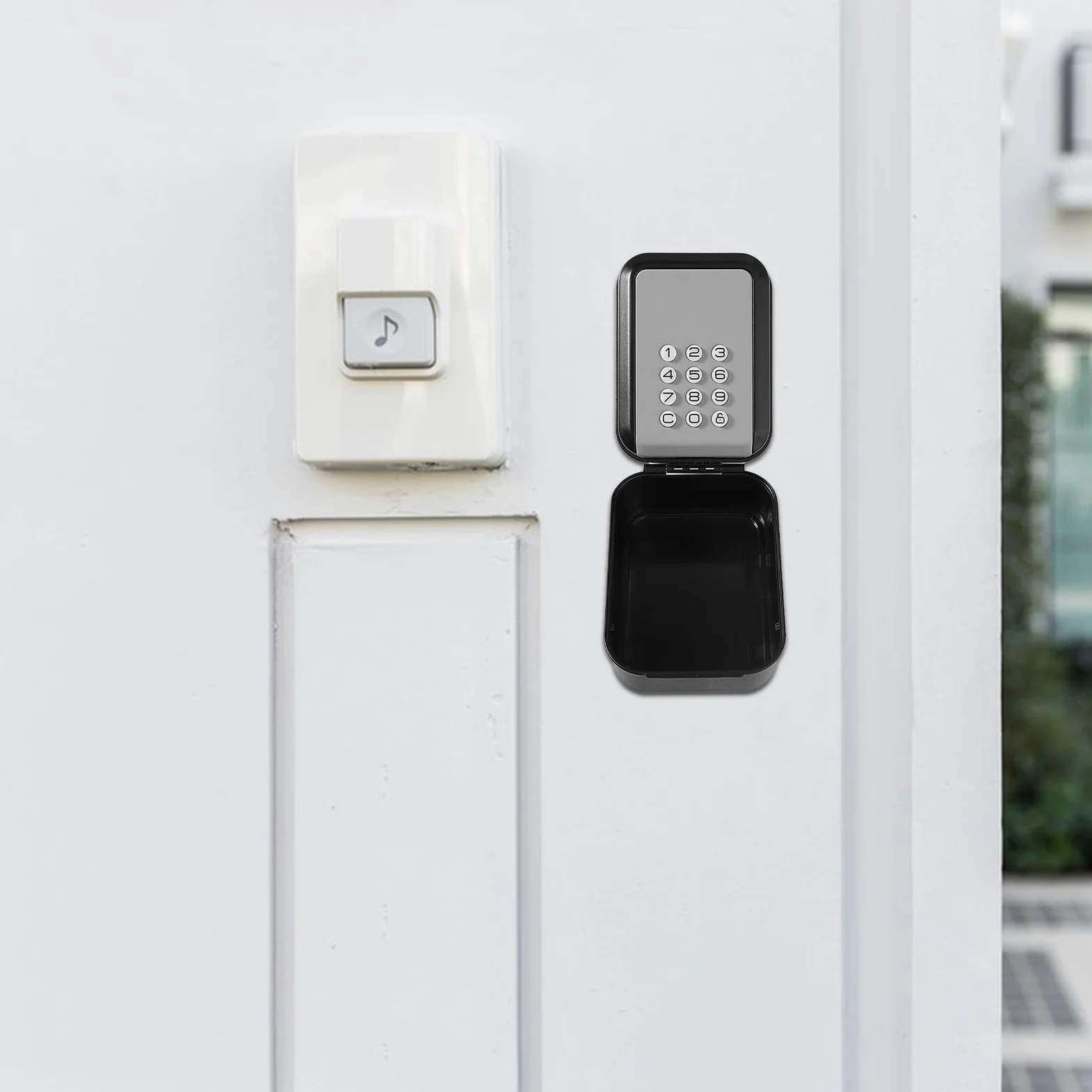 Baluue Cassetta Sicurezza Chiavi Esterno con Codice Antifurto Box Porta Chiavi Digitale da Parete con Condivisione Codice a Distanza Armadietto Robusto per Casa e Ufficio