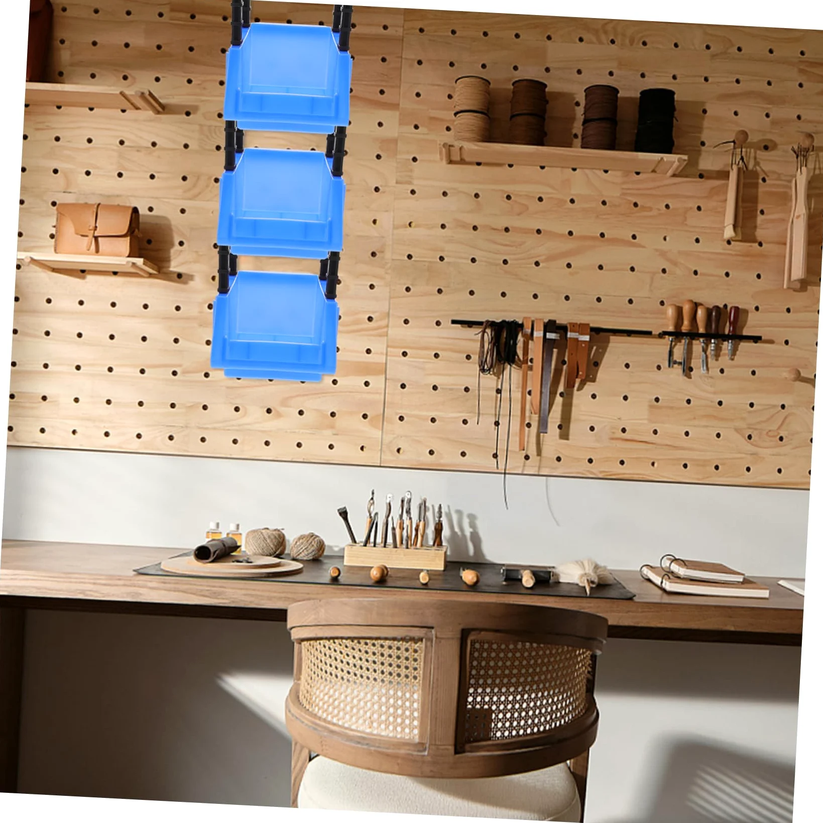 8pezzi Scatole Di Stoccaggio Per Viti e Bulloni Contenitori Organizer Per Fai Da Te e Utensili Bins Impilabili Per Garage e Casa Design Inclinato Per Accesso Facile
