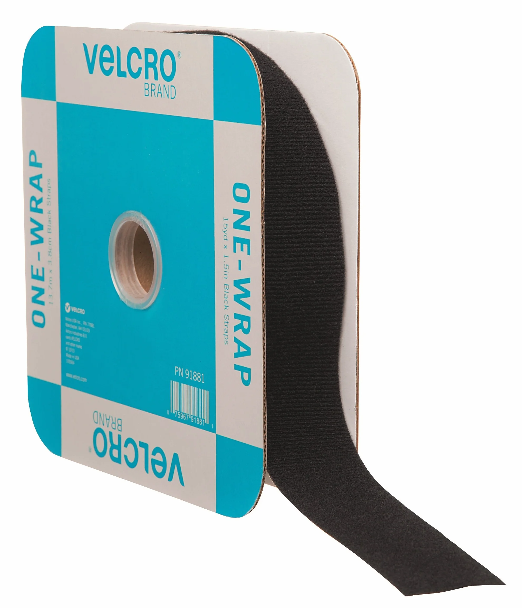 VELCRO Brand ONE-WRAP 91881 Rotolo su entrambi i lati 11,9 m x 3,8 cm nero