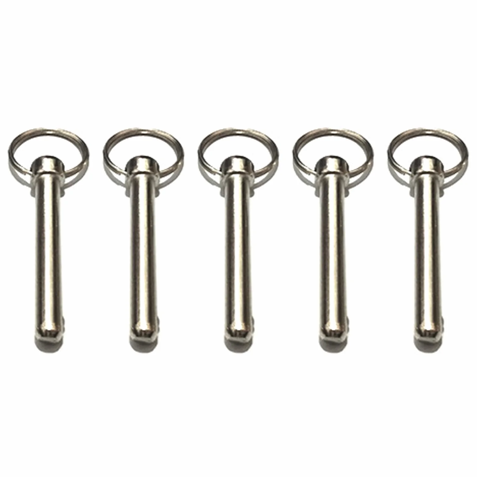 Set di 5 Perni a Sgancio Rapido in Acciaio Inox Spinotti del Gancio con Palla di Fissaggio, Diametro 8 Mm, Lunghezza Totale 72 Mm, per Accessori Barche Come Bimini