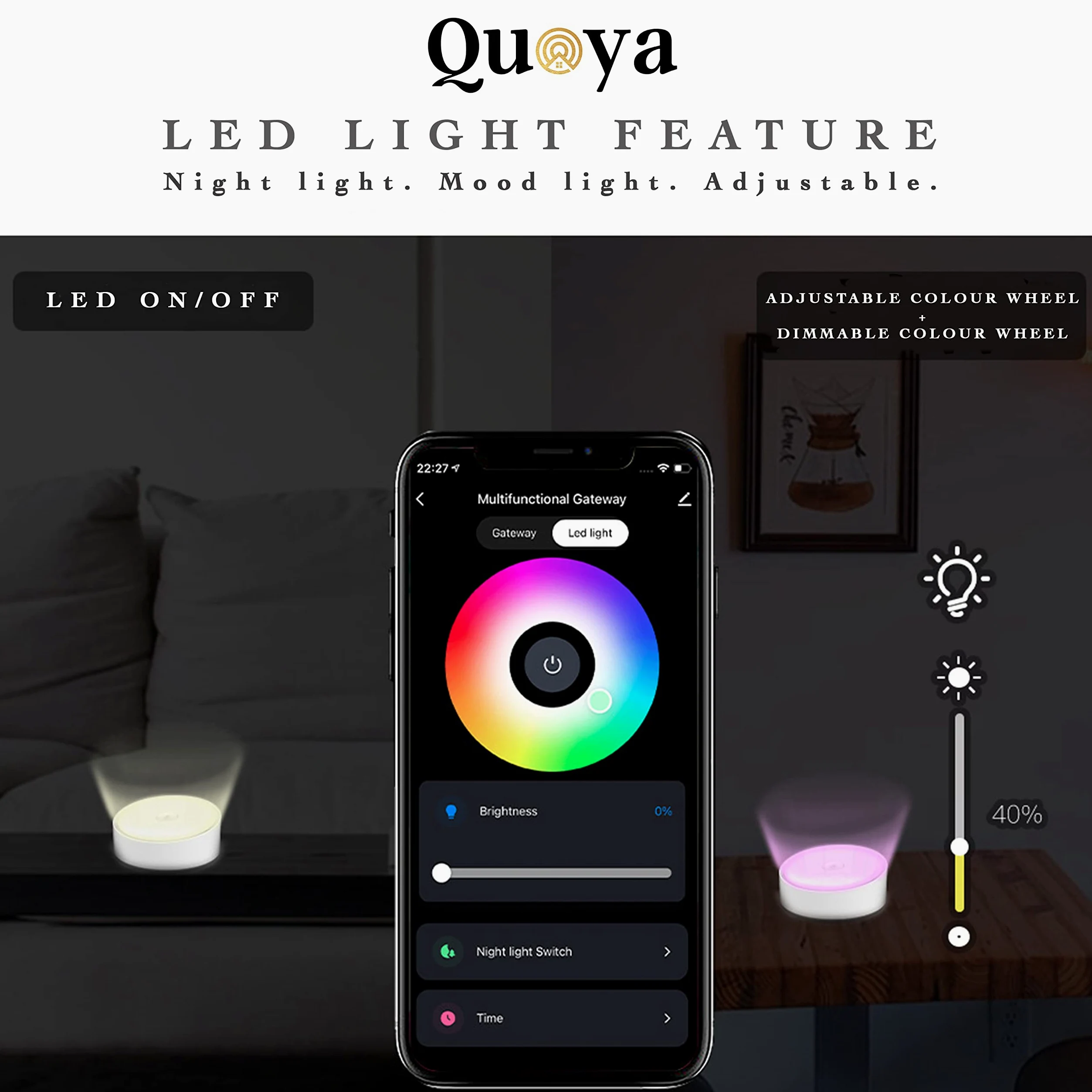 QUOYA Tuya/SmartLife Gateway multimodale, Zigbee 3.0, Bluetooth BLE, BLE MESH (compatibile solo con dispositivi Tuya/SmartLife)