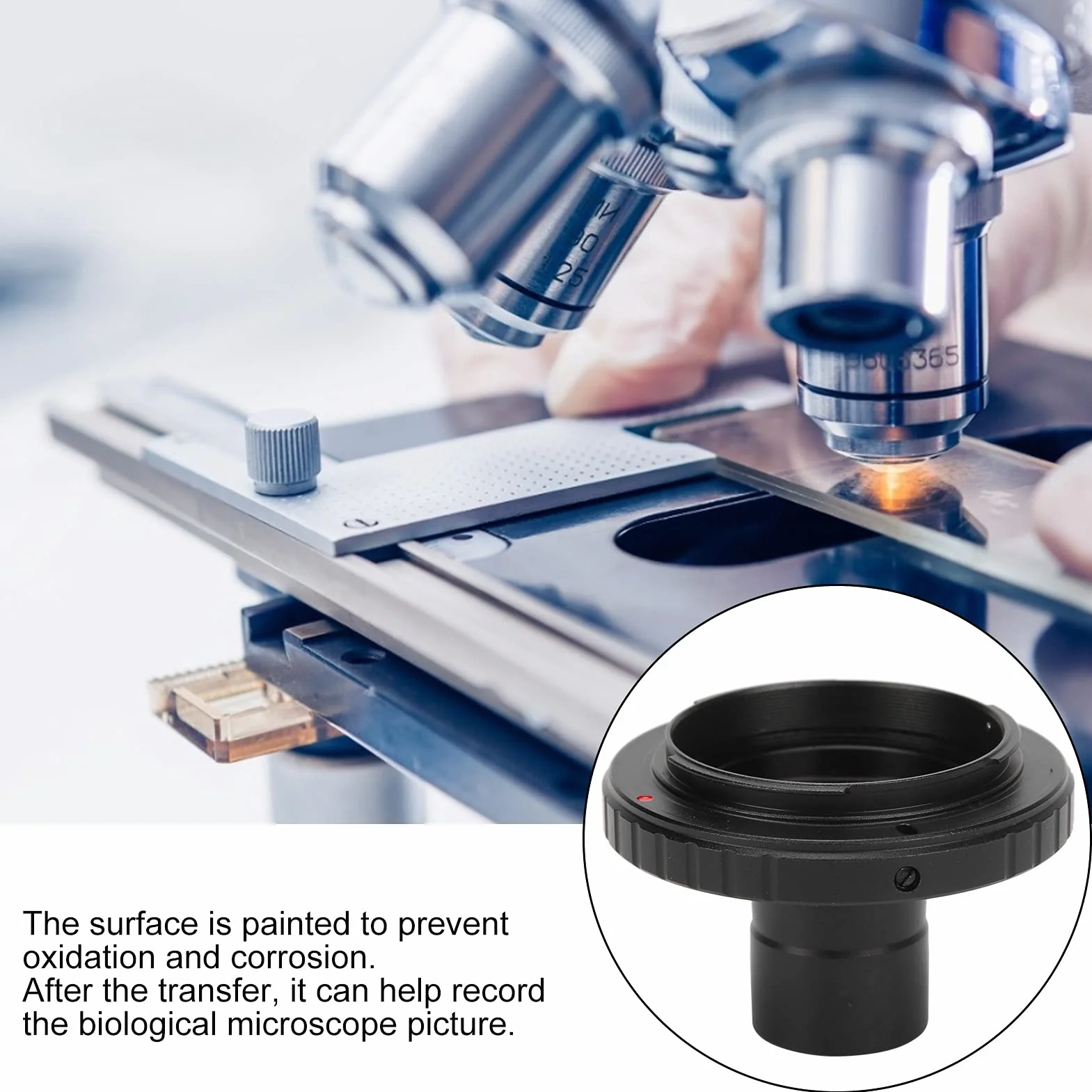 Anello Adattatore per Microscopio, Tubo di Prolunga con Attacco a T per Microscopio da 23,2 Mm Anello Adattatore per Montaggio T2 per F, Montaggio su Fotocamera