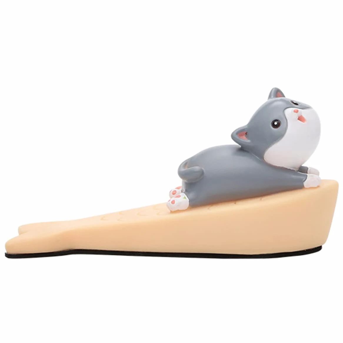 Fermaporta a forma di animale, in PVC, a forma di gatto.